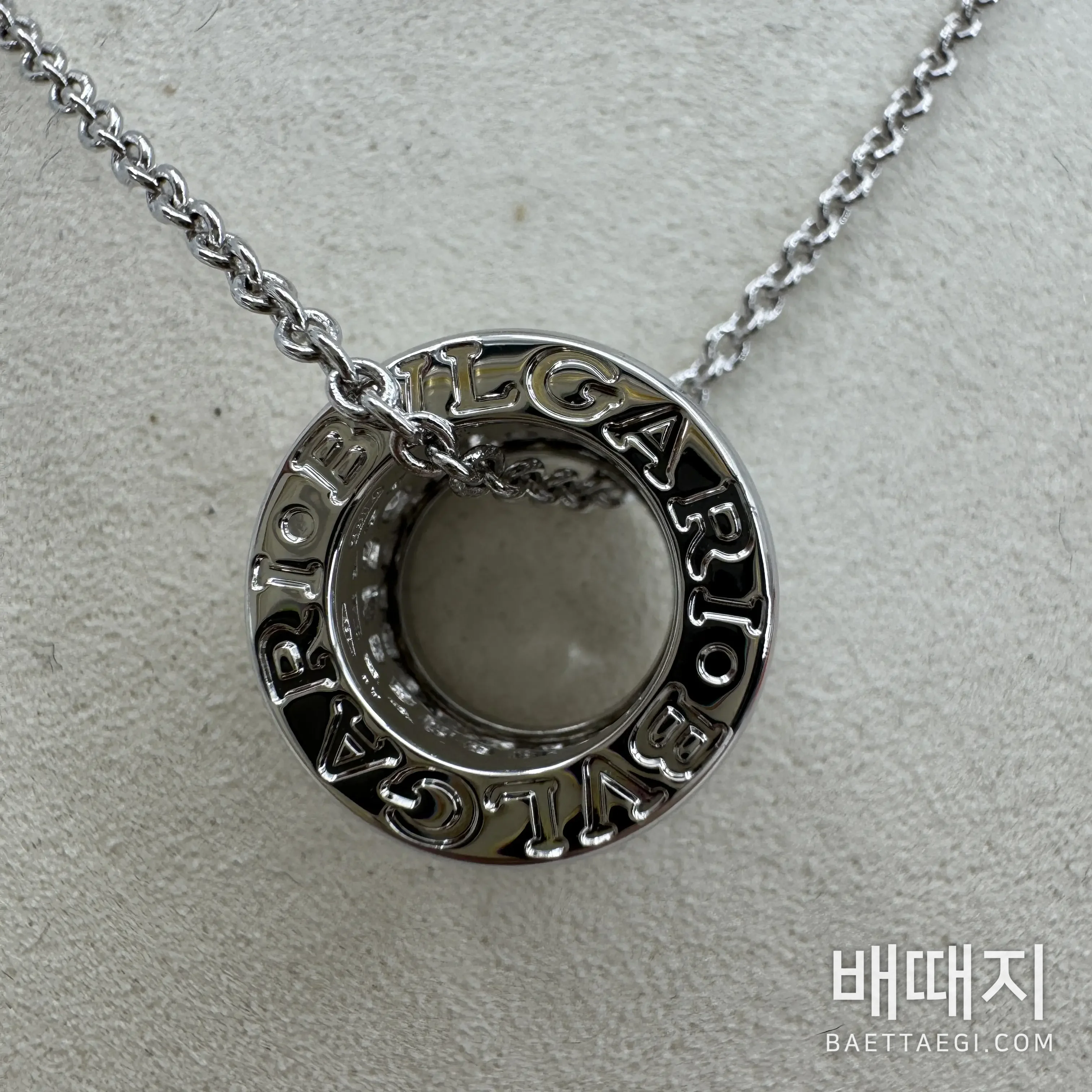 불가리 B.zero 1 풀 다이아몬드 원통형 목걸이 178596 검수사진 6