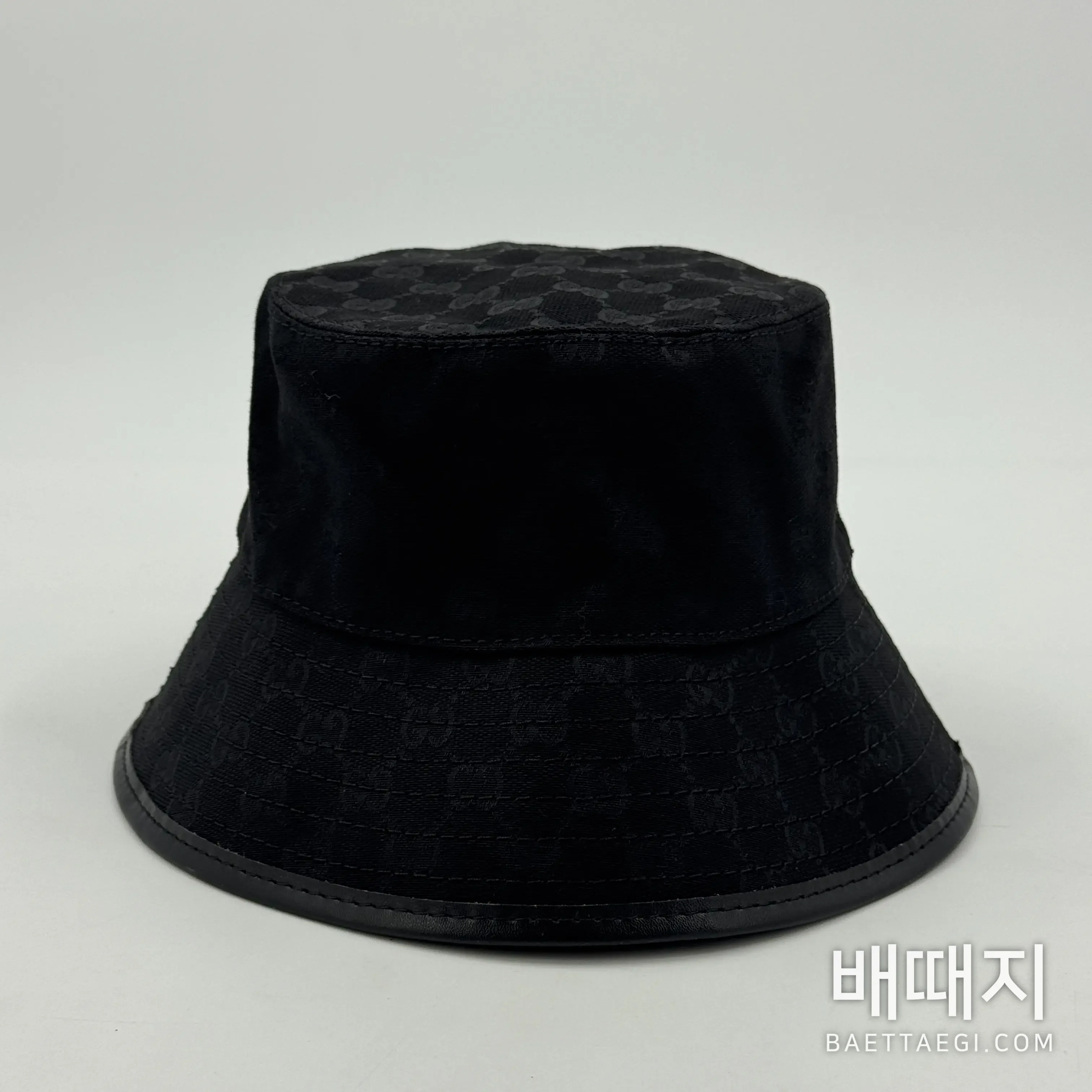 구찌 가죽 트림 버킷 햇 모자 186013 검수사진 2