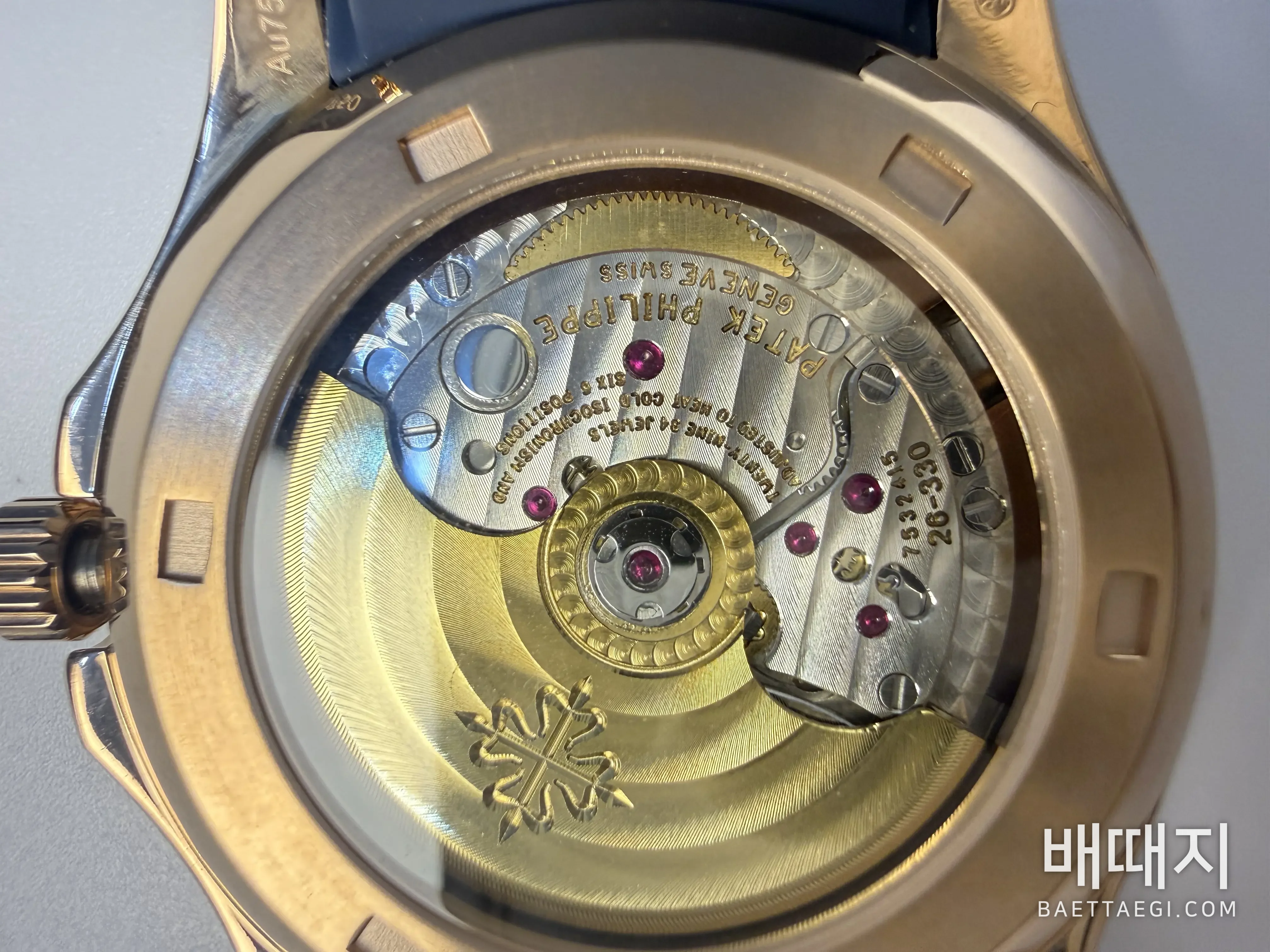 파텍필립 아쿠아넛 5261 R 다이아 자동 블루 다이얼 로즈골드 3K 공장 레플리카 43970 Patek Philippe 검수사진 12