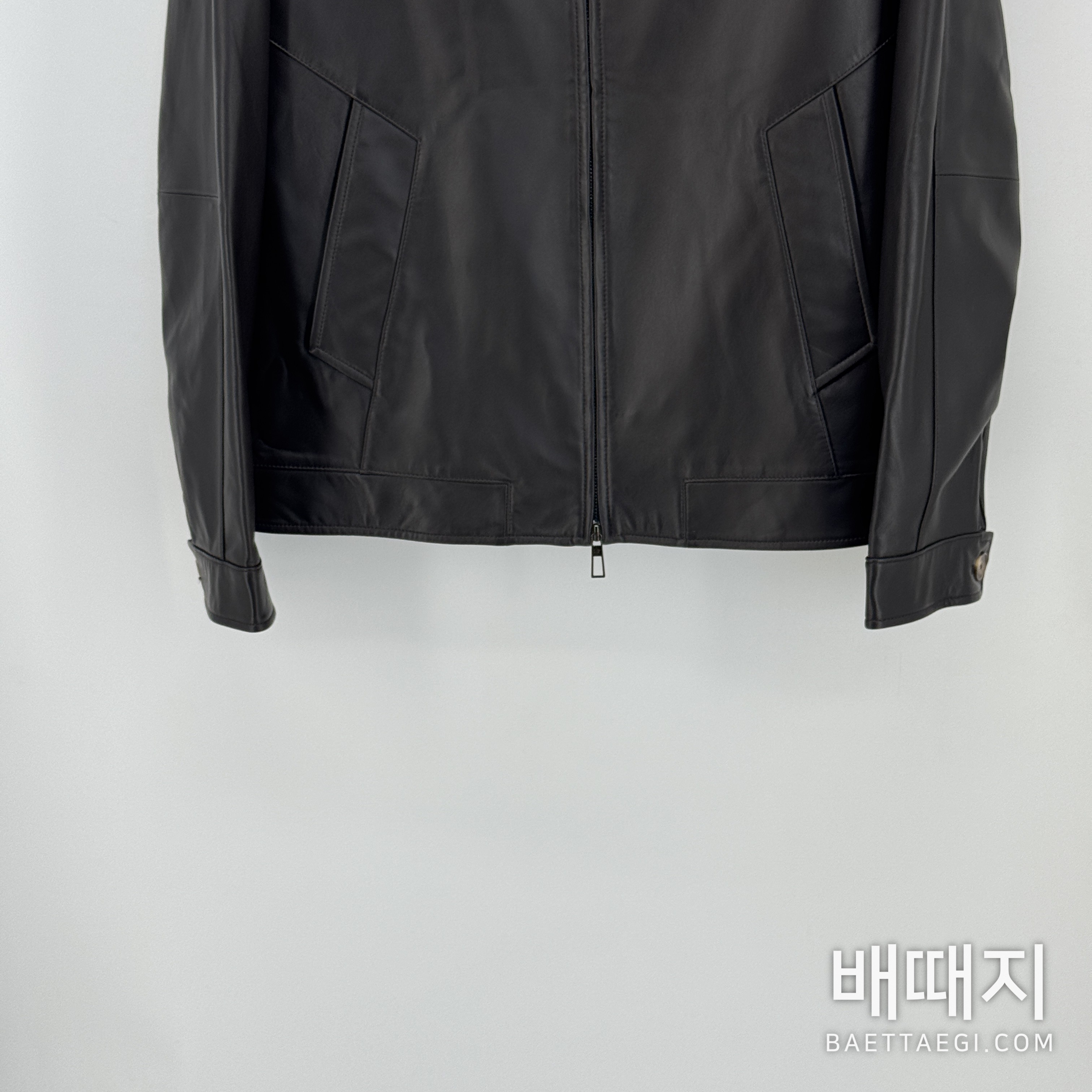 로로피아나 후드 숏 레더 자켓 121895 검수사진 11