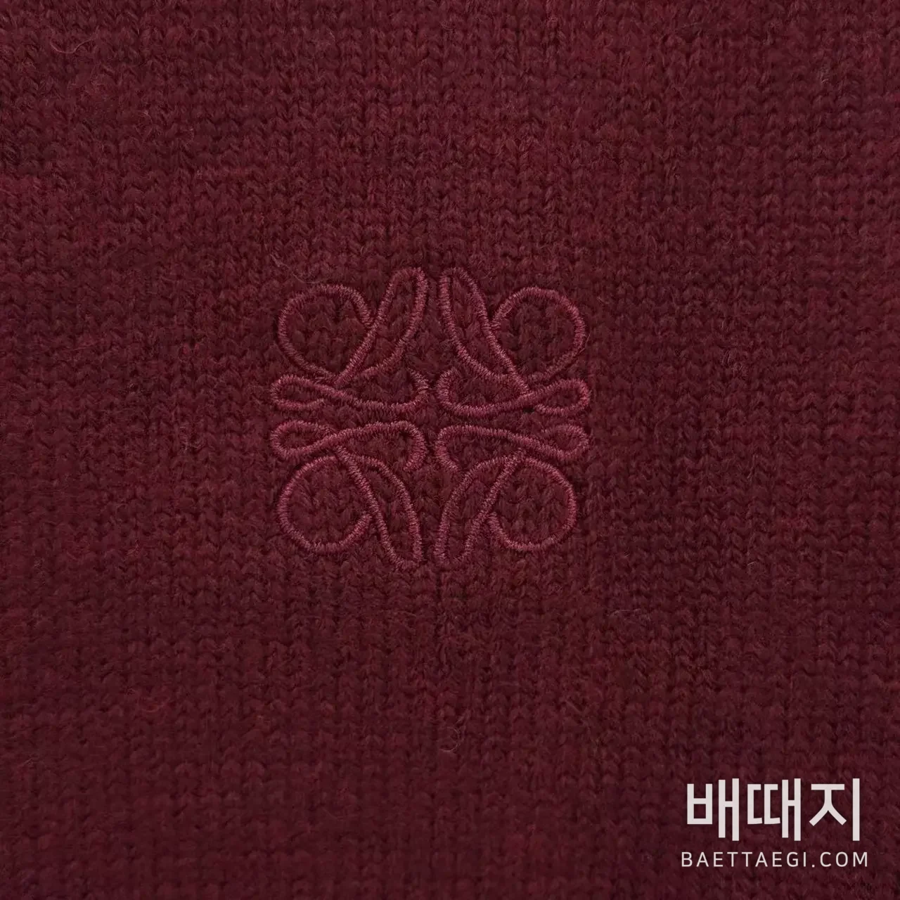 로에베 컬러 블록 라운드넥 니트 검수사진 4
