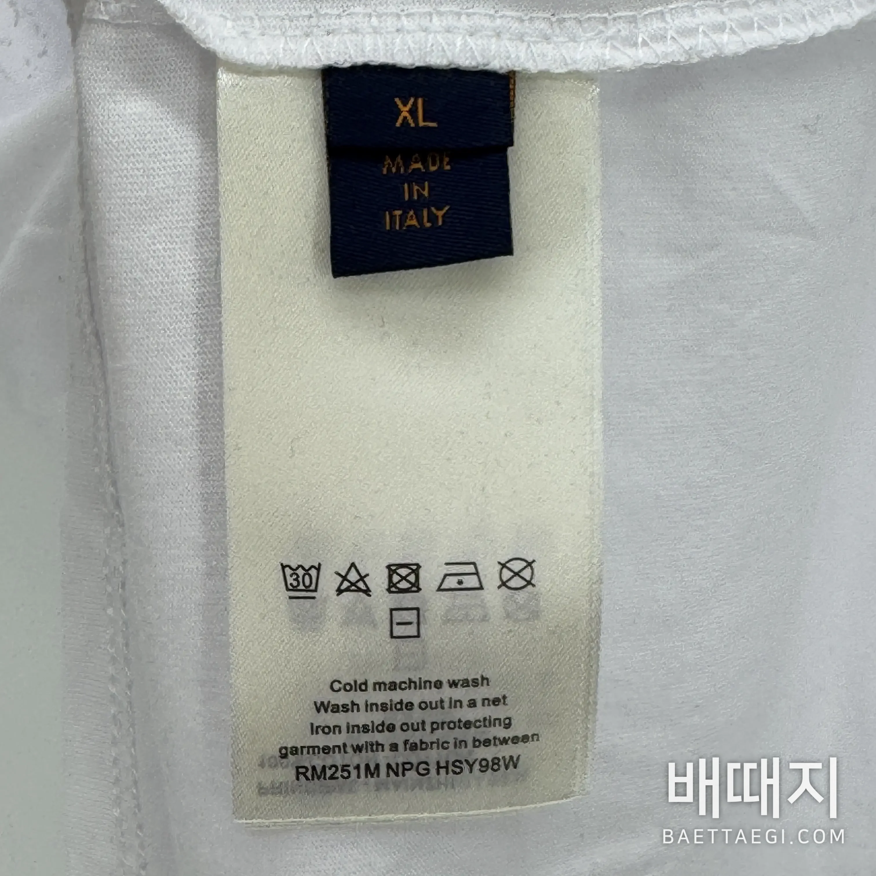 루이비통 그라데이션 코튼 남성 반팔 티셔츠 129773 검수사진 7