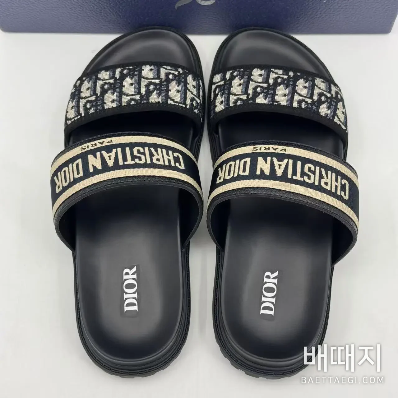 디올 캐주얼 남성용 가죽 슬리퍼 검수사진 4