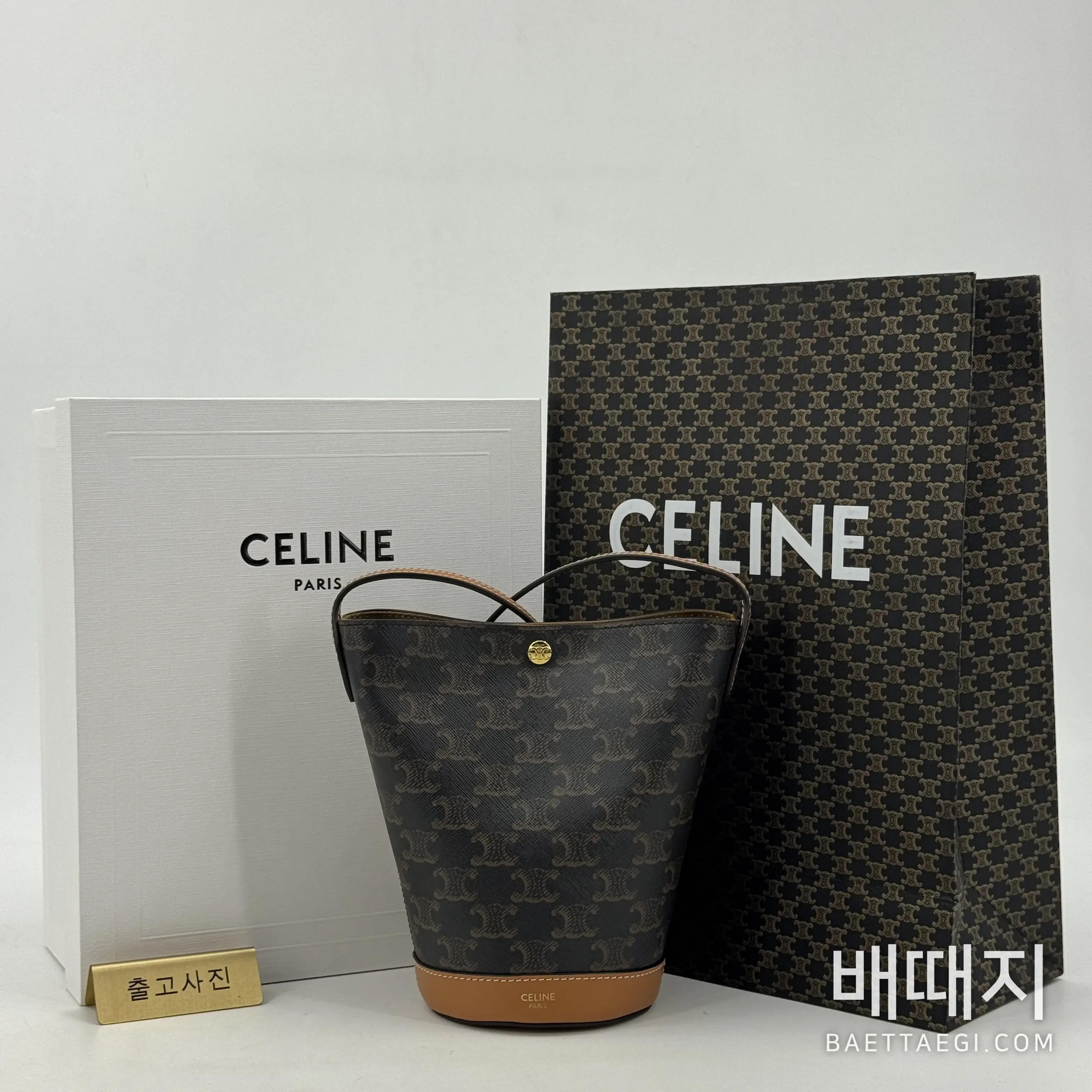 셀린느 미니 버켓 가죽 가방 L109U4 검수사진 1