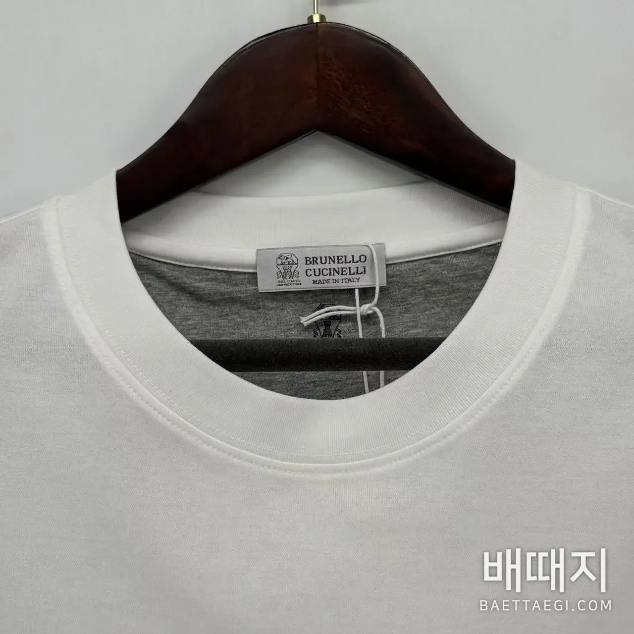 브루넬로쿠치넬리 남성 린넨 혼방 크루넥 반팔 티셔츠 검수사진 4