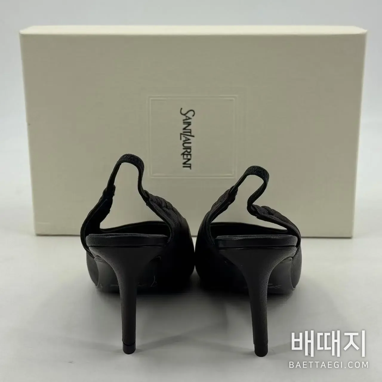생로랑 스퀘어 토 오픈 백 샌들 검수사진 4