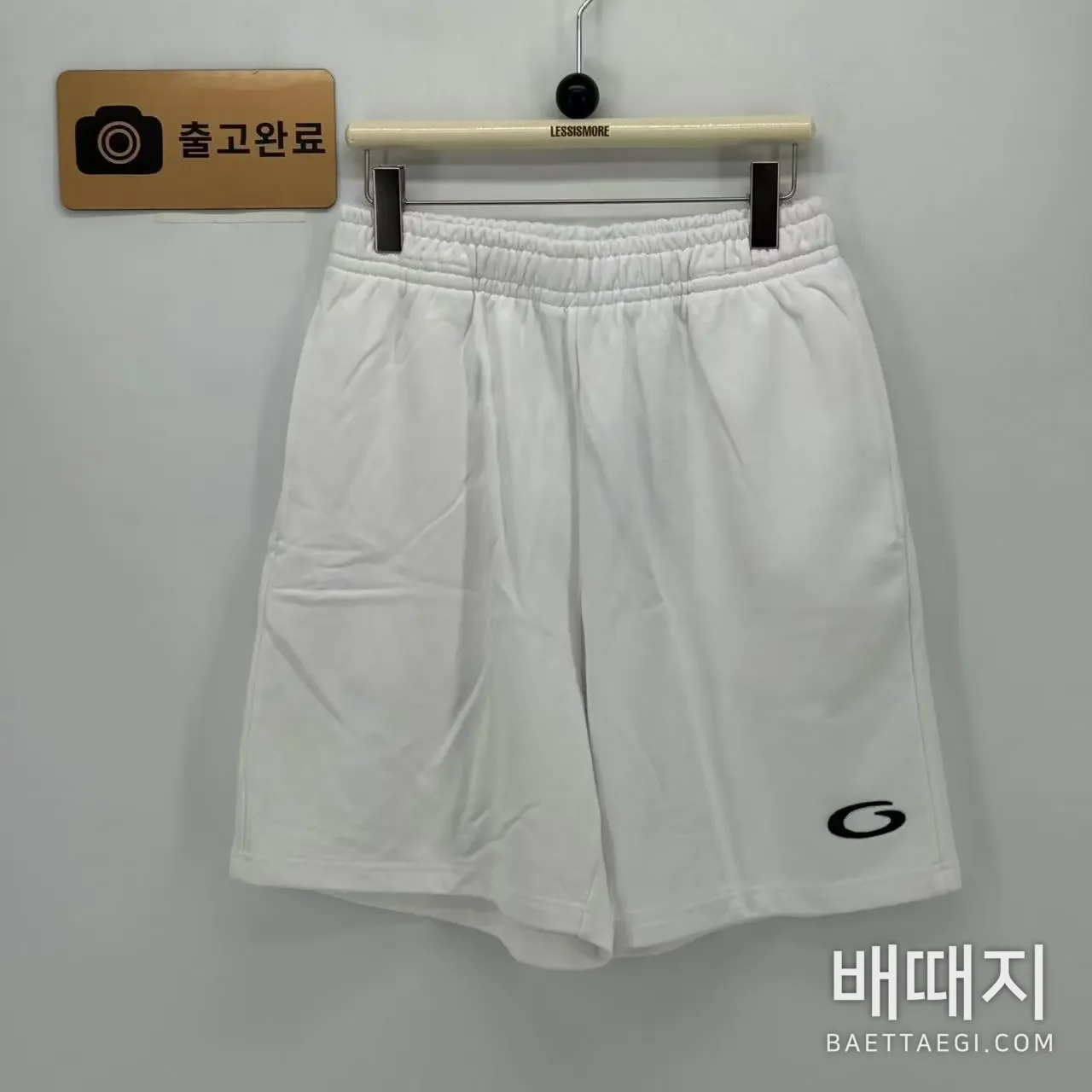 발렌시아가 원형 자수 코튼 반바지 남녀공용 검수사진 1