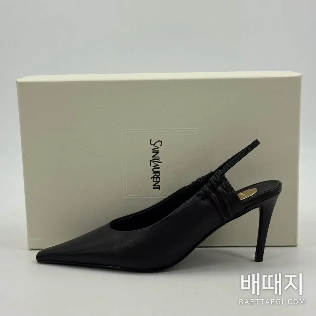 생로랑 스퀘어 토 오픈 백 샌들 검수사진 3