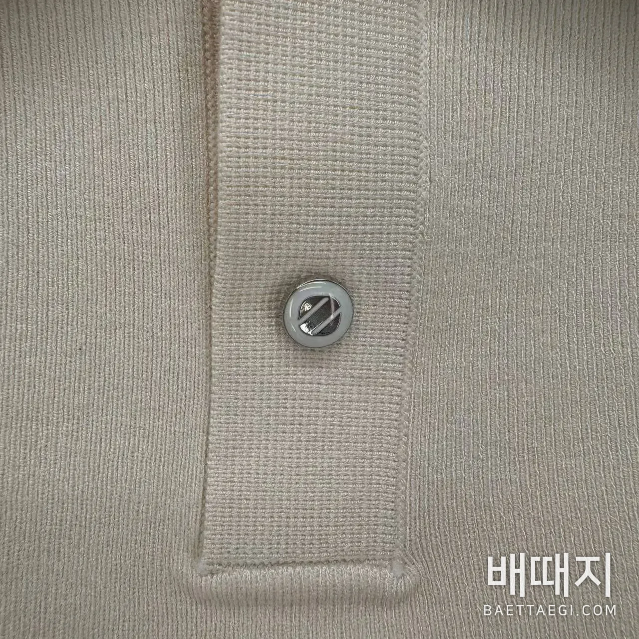 제냐 울 혼방 컬러 블록 폴로 니트 검수사진 4
