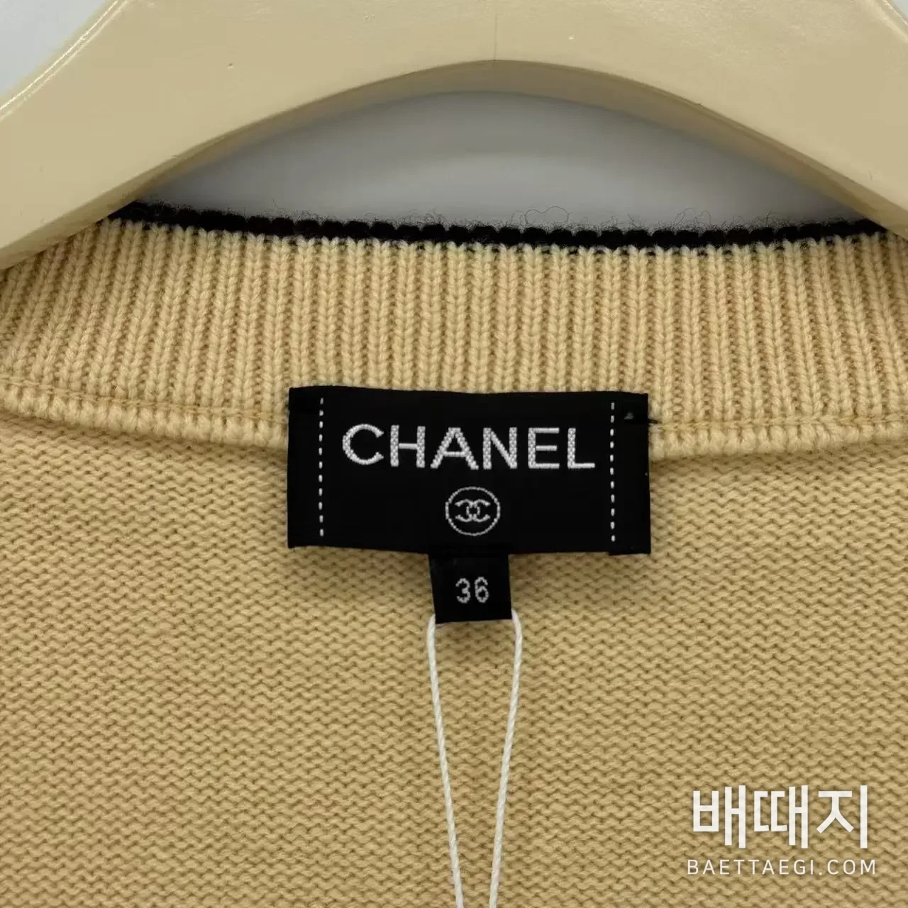 샤넬 크루넥 컬러블록 메탈 버튼 자켓 194630 검수사진 7