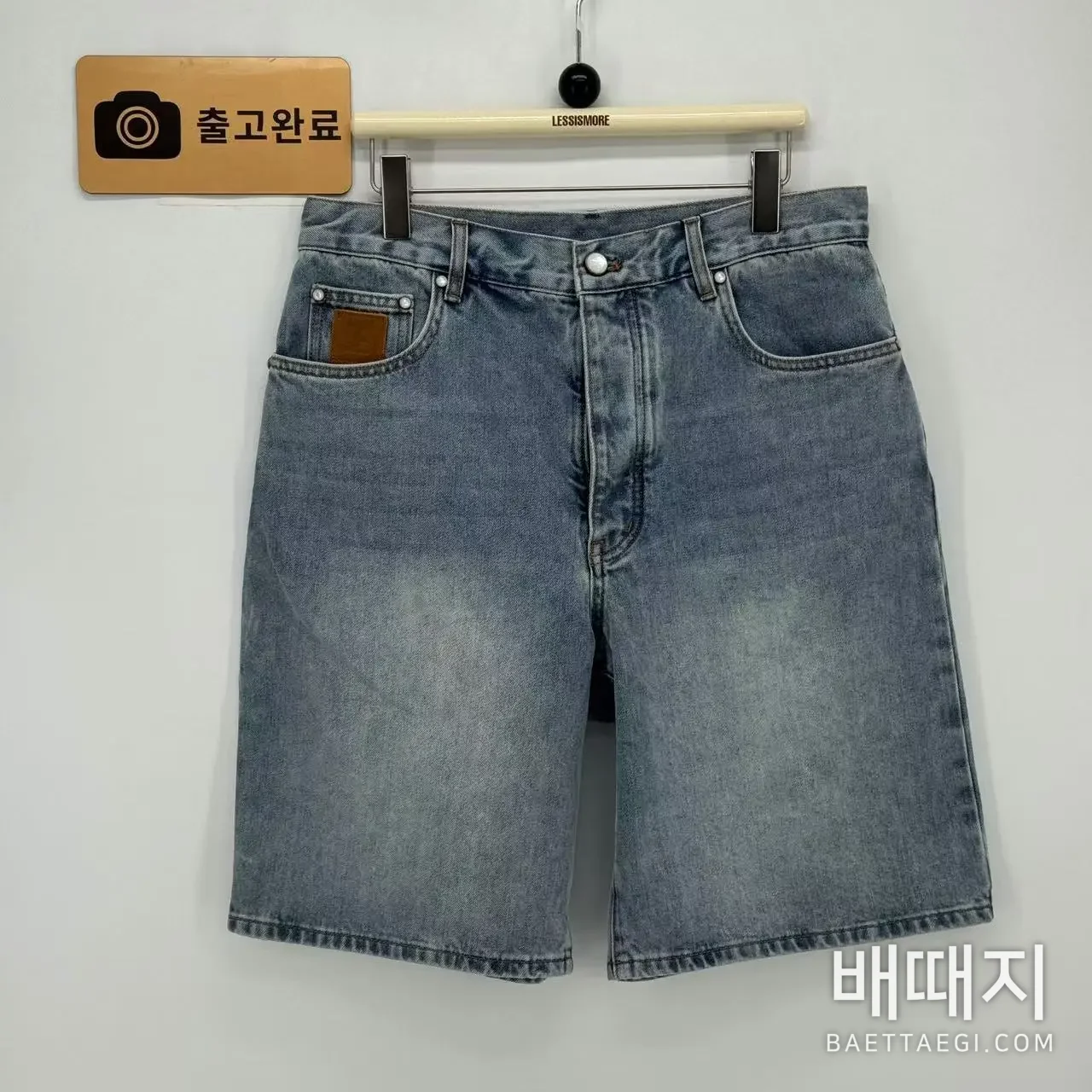 루이비통 포켓 로고 데님 남성 반바지 검수사진 1