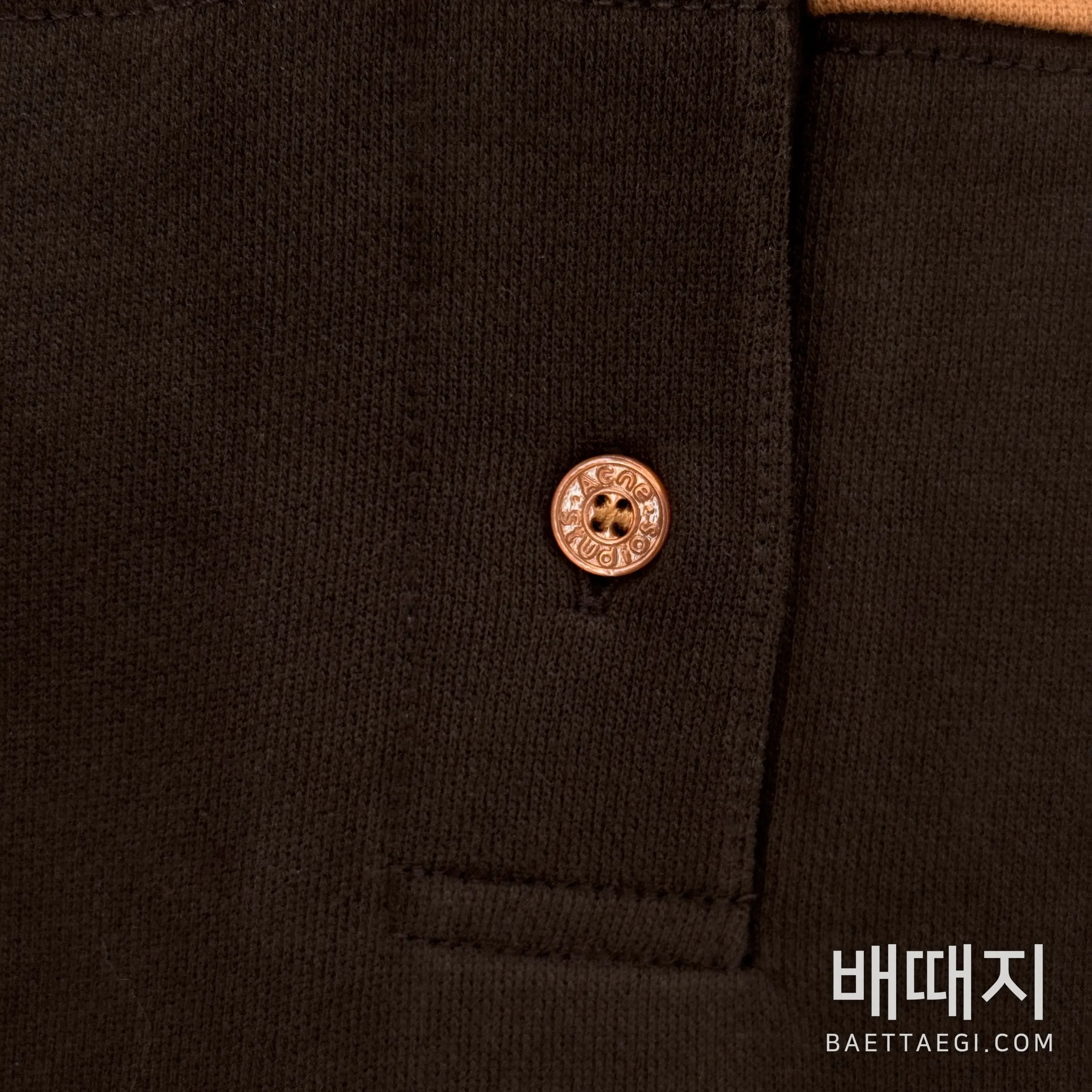 아크네스튜디오 레더 컬러 블록 스트라이프 스웨트셔츠 긴팔 검수사진 3