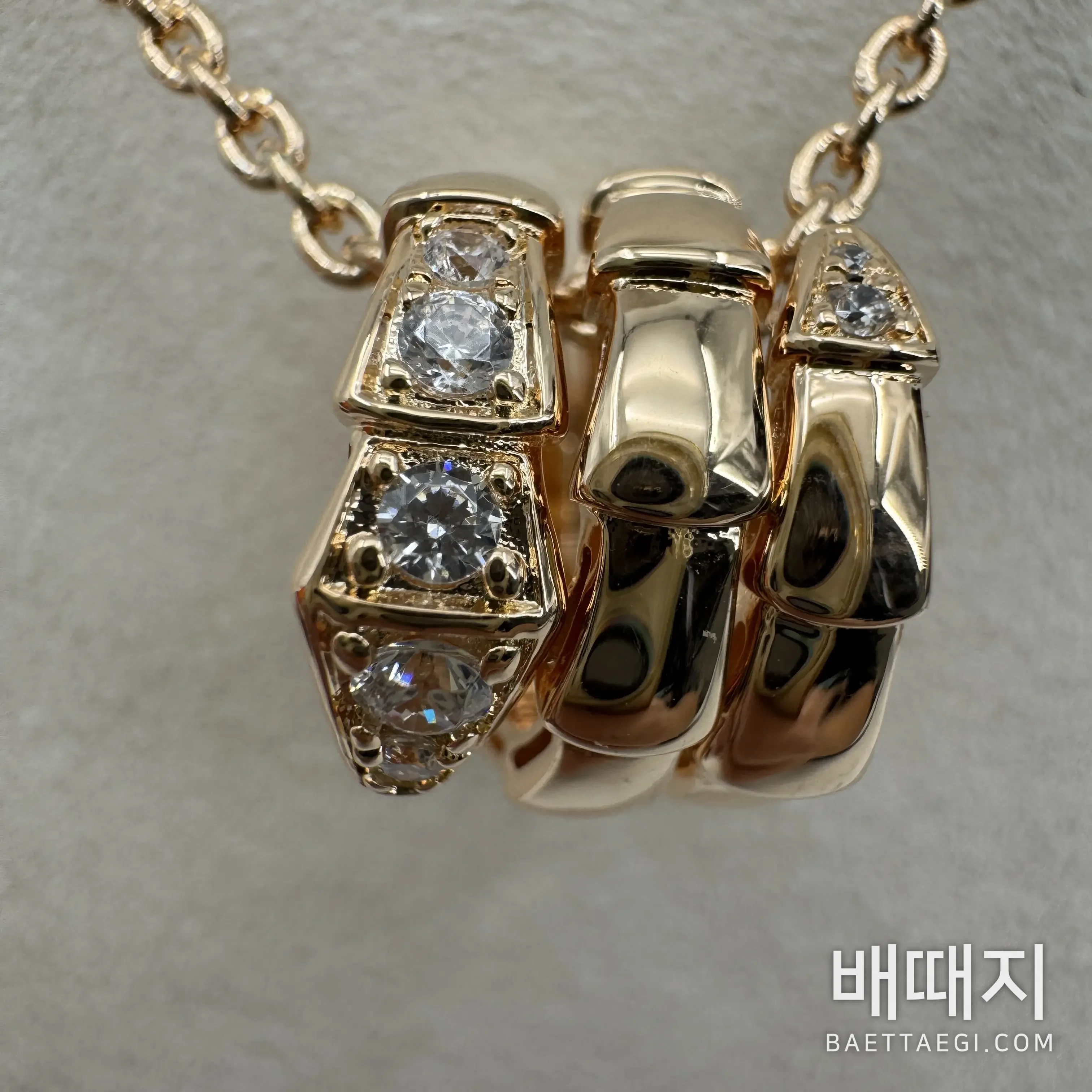 불가리 세르펜티 비퍼 다이아몬드 목걸이 검수사진 4