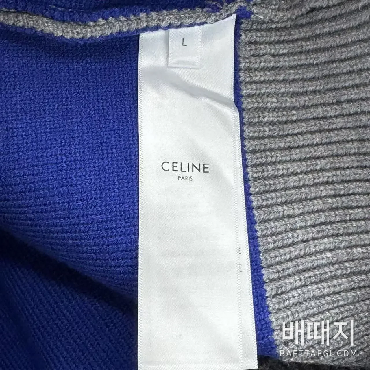 셀린느 울 캐시미어 혼방 남성 후드 그레이 53257 검수사진 7