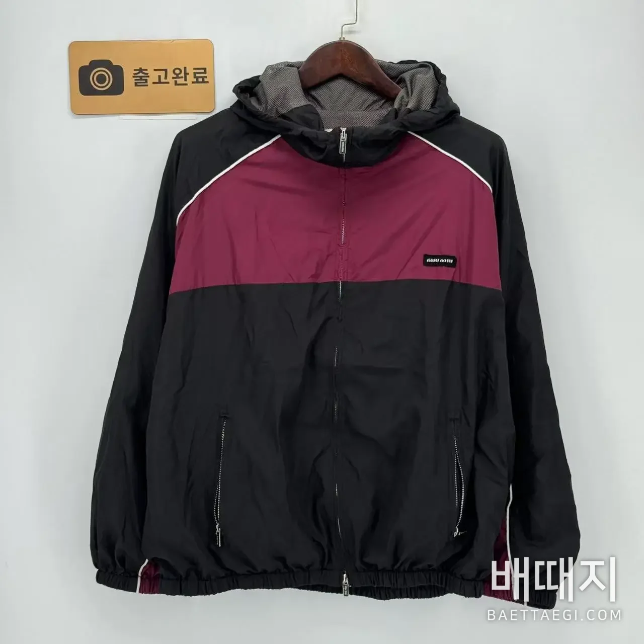 미우미우 컬러 블록 로고 남성 긴팔 재킷 검수사진 1