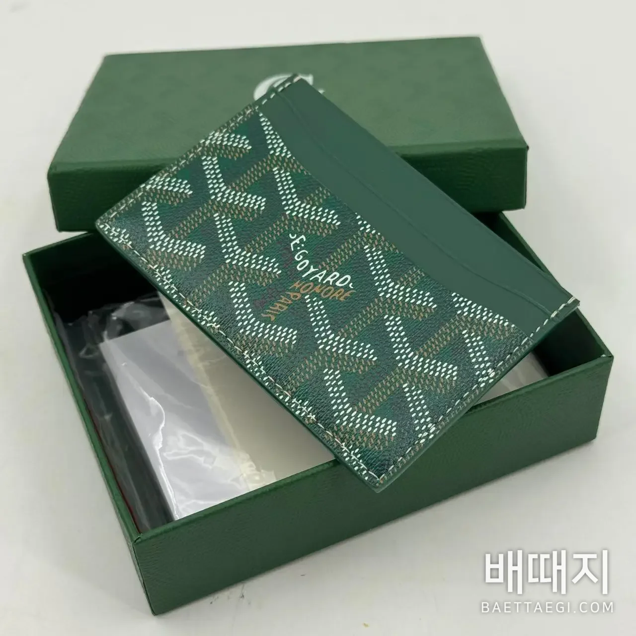 고야드 양면 카드 지갑 검수사진 3