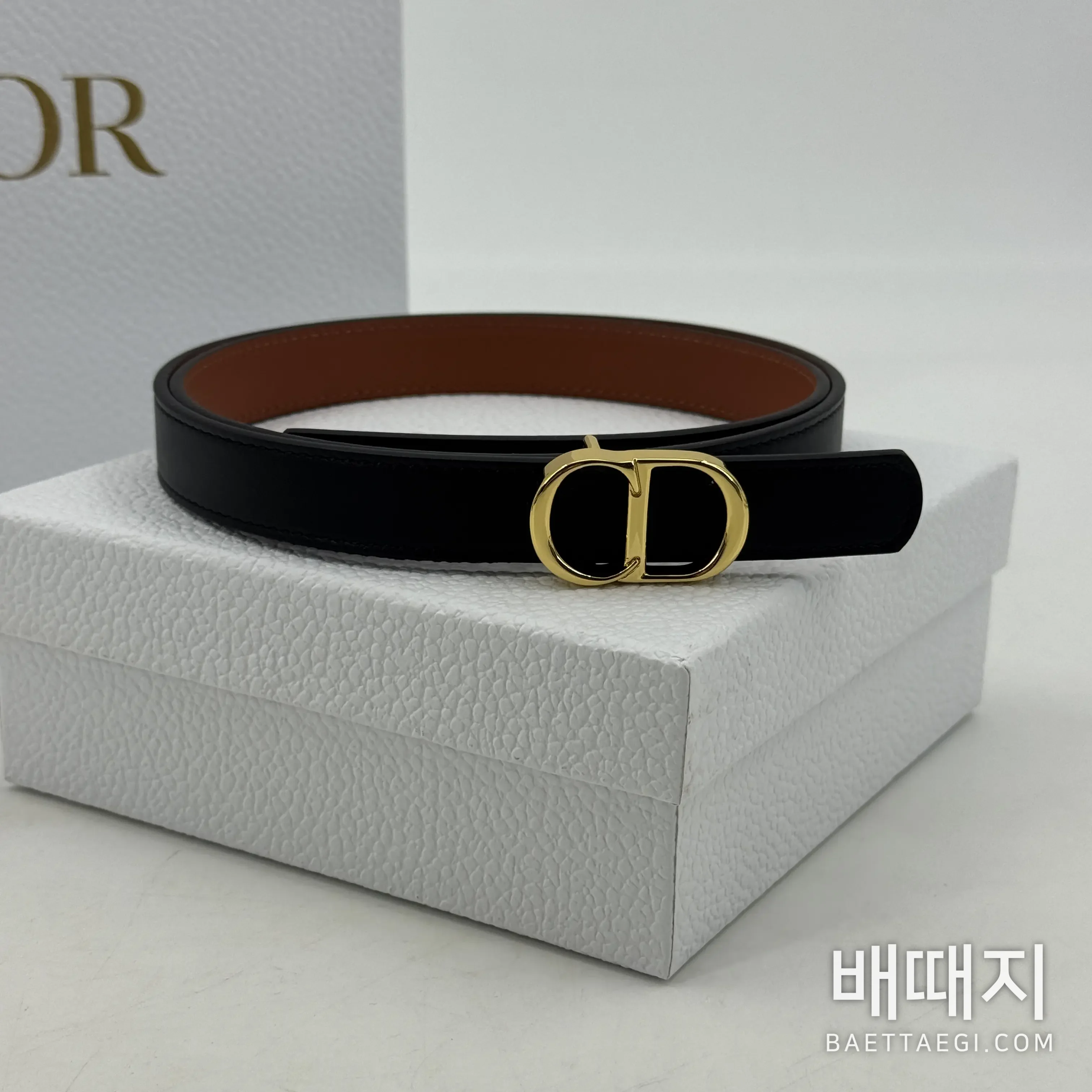 디올 아이콘 리버서블 소가죽 벨트 검수사진 2
