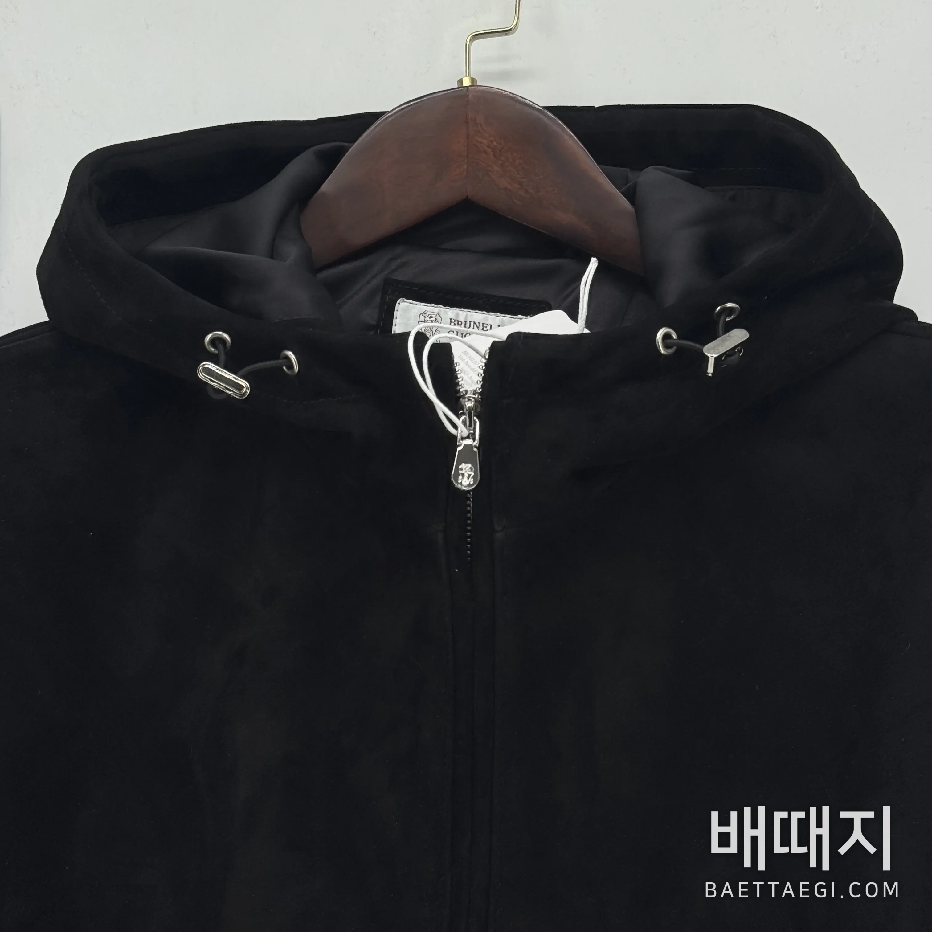 브루넬로쿠치넬리 스웨이드 램스킨 후드 자켓 검수사진 2