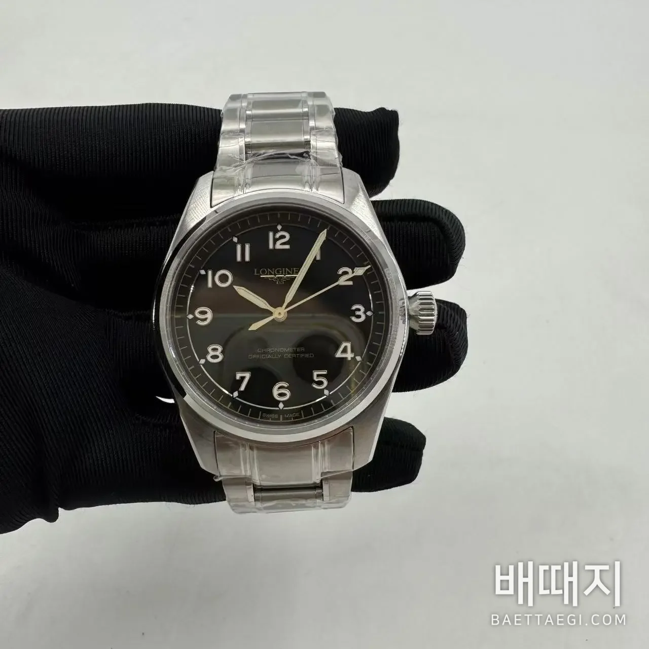 론진 스피릿 파일럿 39mm 체인 메탈 검수사진 4