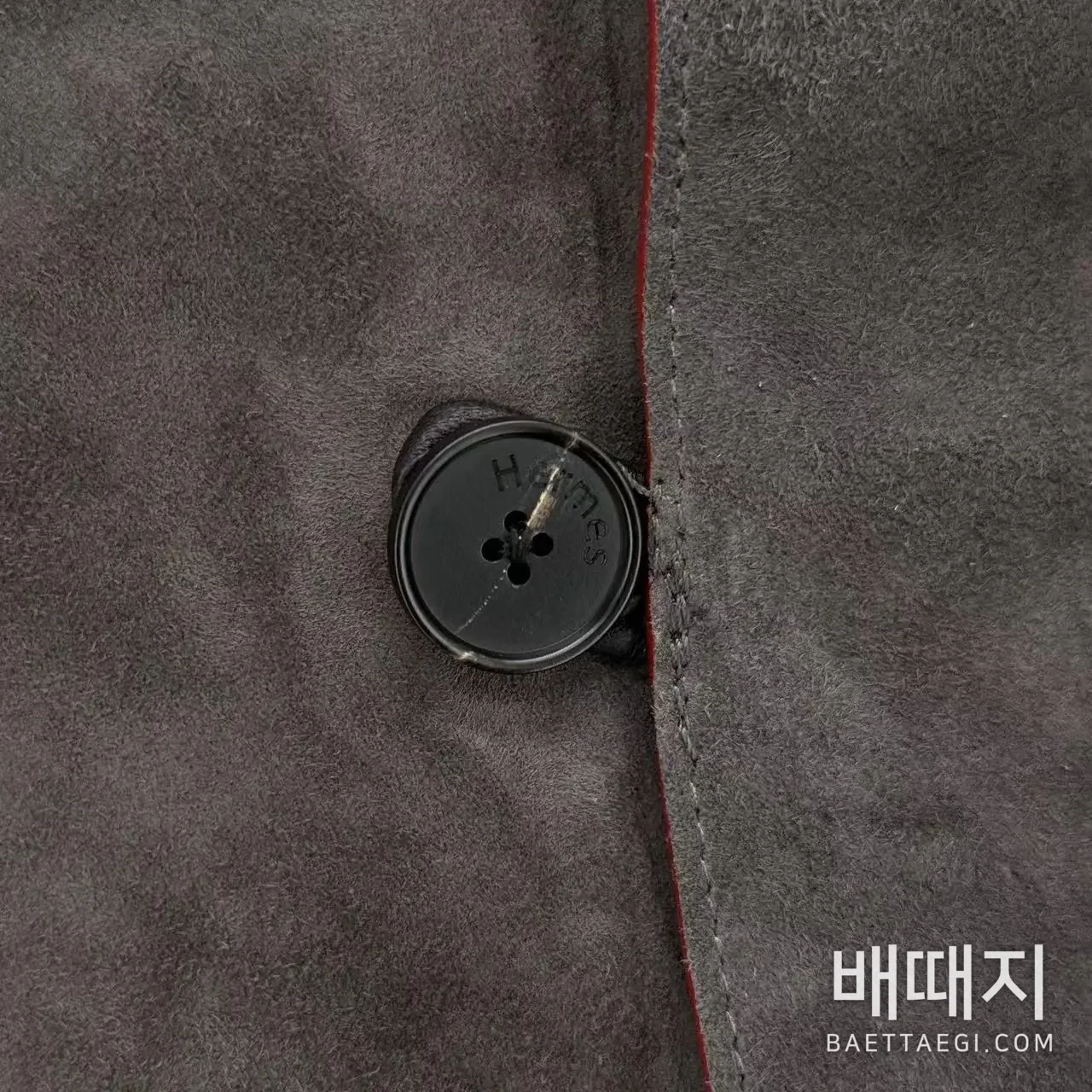 에르메스 그레이 스웨이드 자켓 검수사진 3