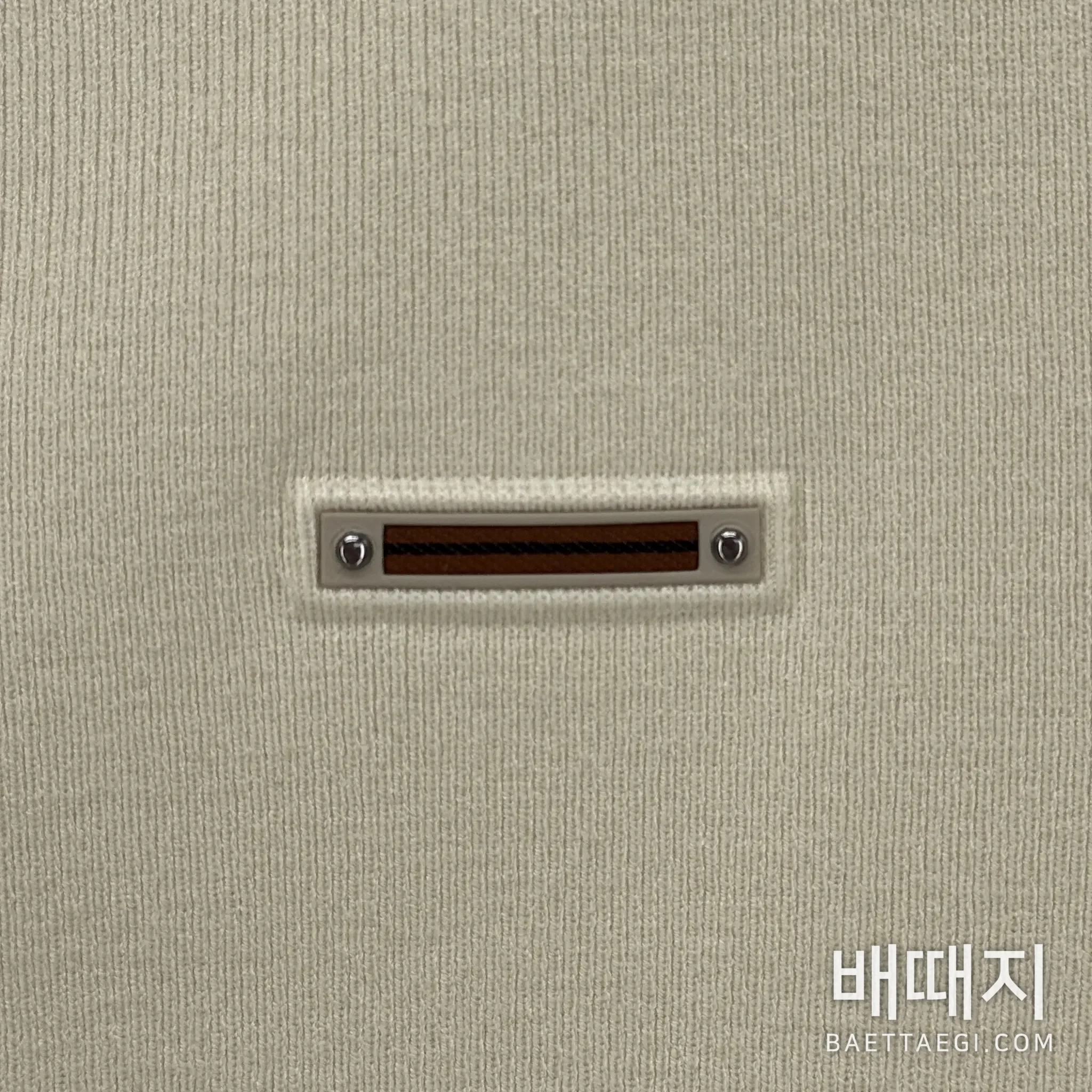 제냐 울 혼방 컬러 블록 폴로 니트 검수사진 5