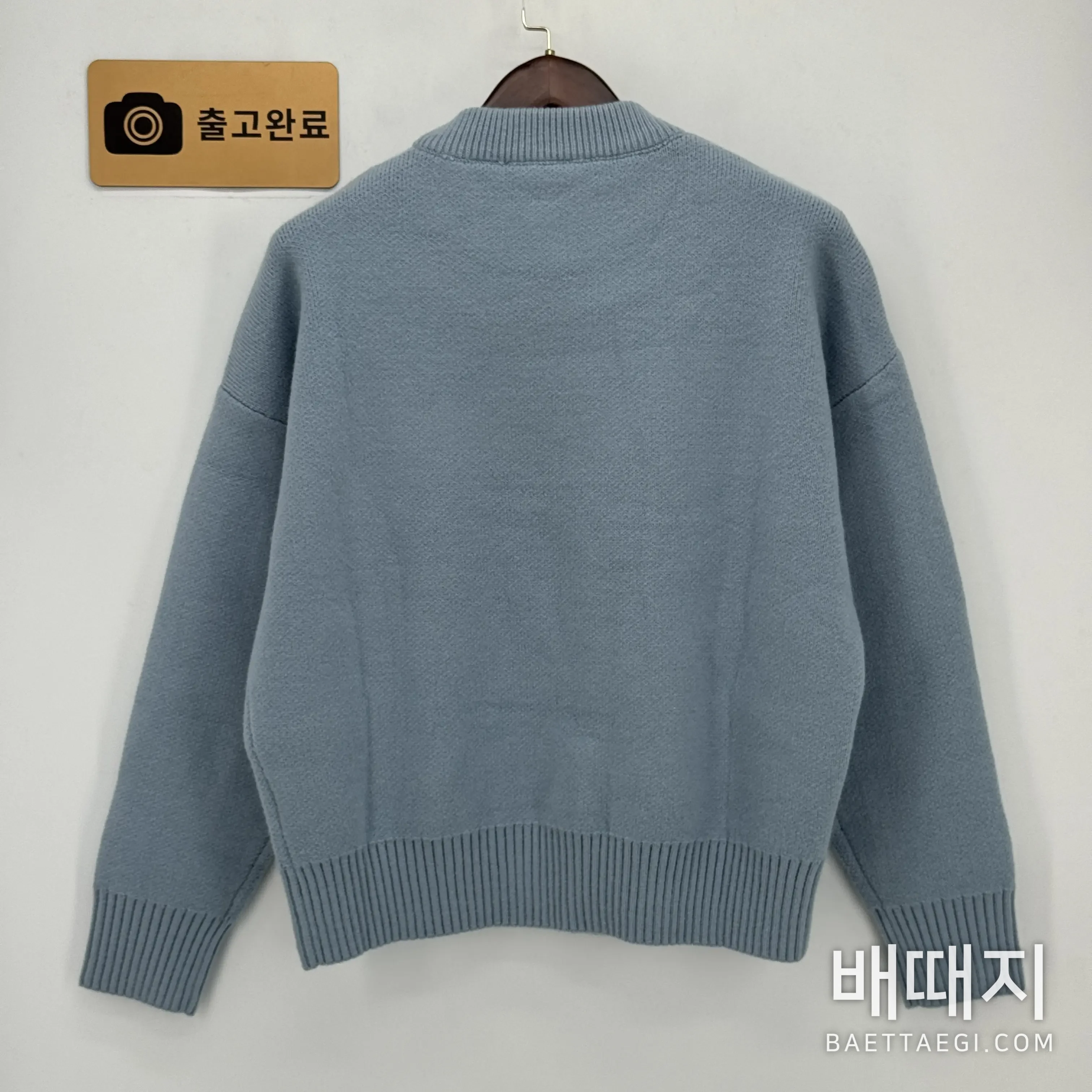 아미 하트 자카드 알파카 울 크루넥 스웨터 170234 검수사진 6