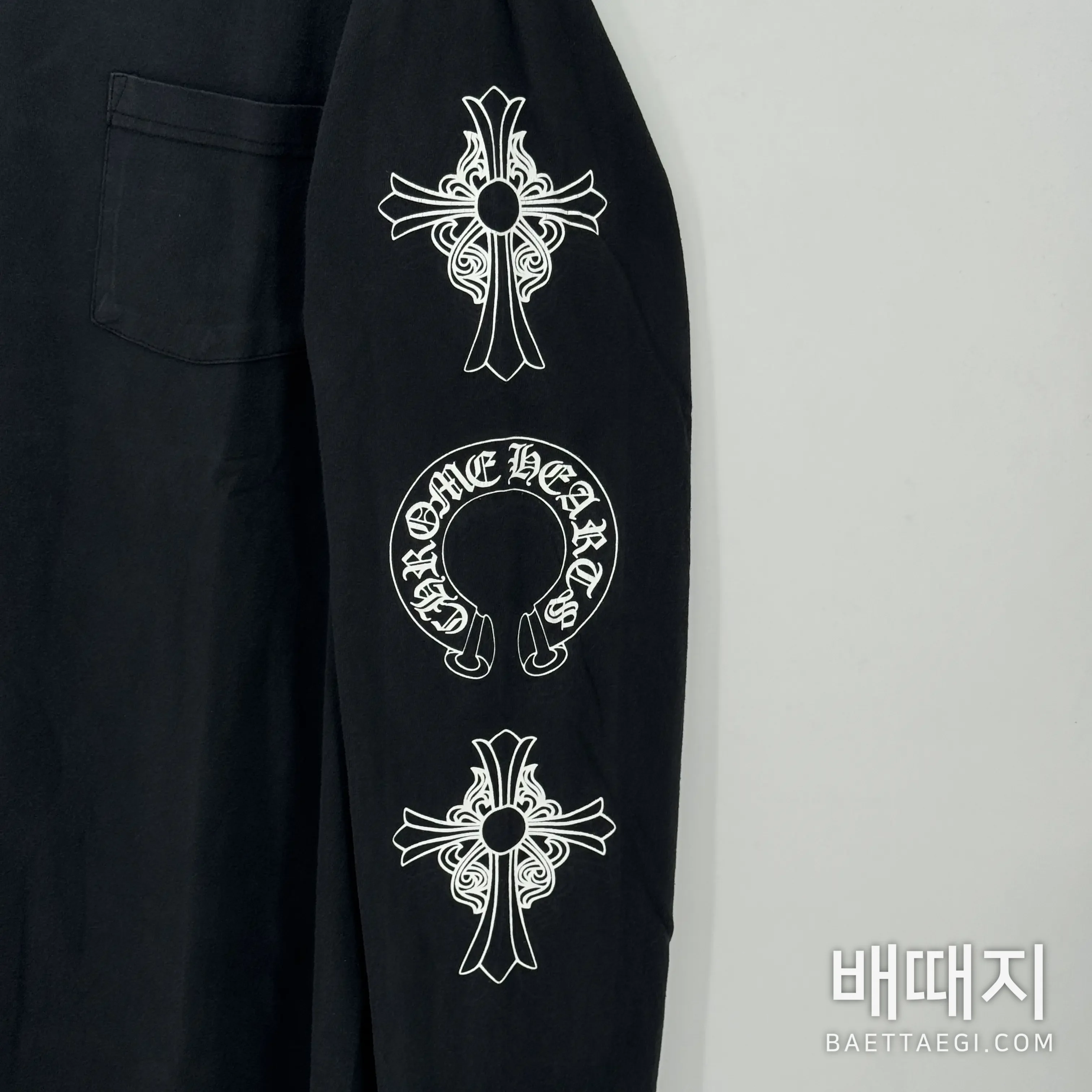 크롬하츠 소프&워터 데미지 가공 남성 긴팔 티셔츠 144236 검수사진 2