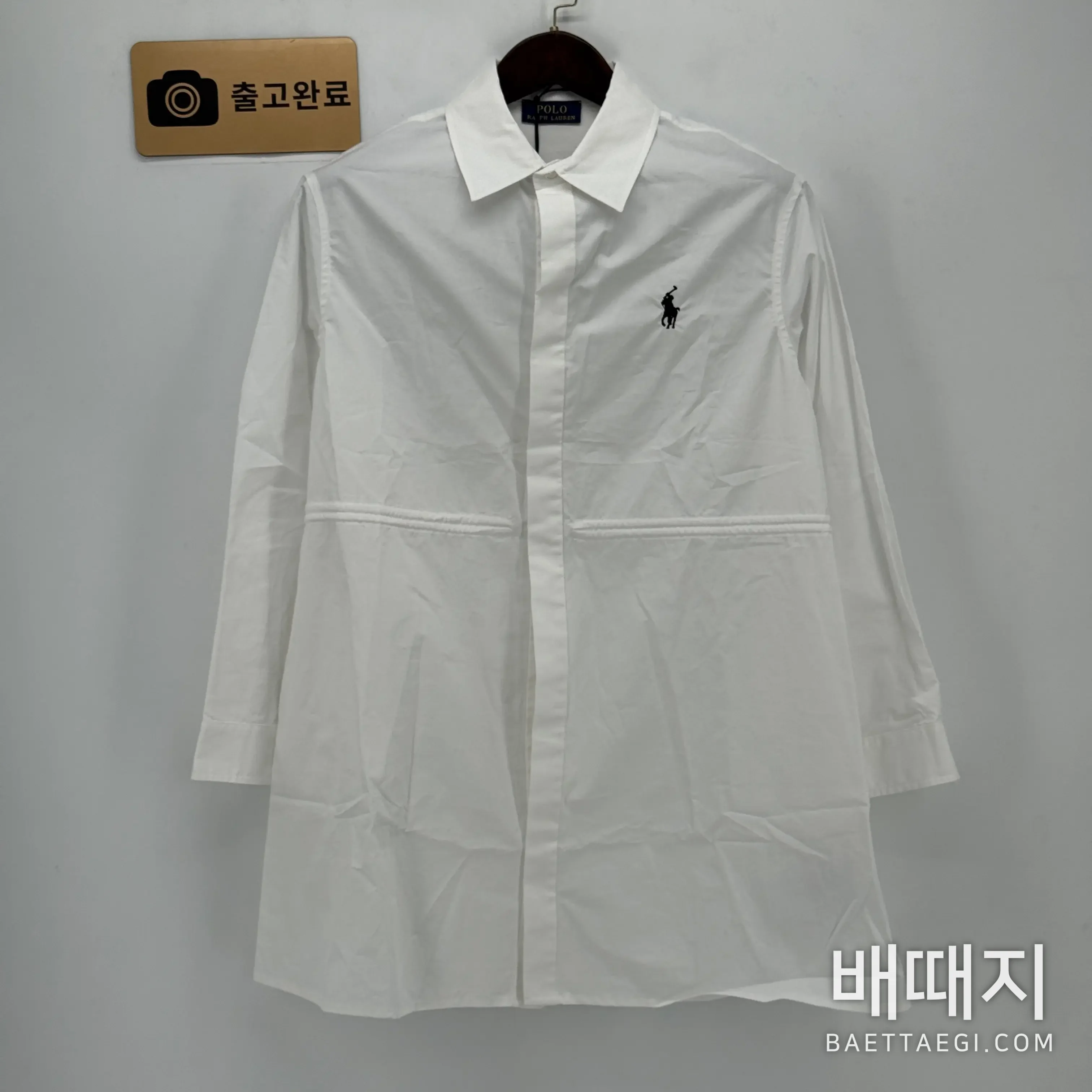 폴로 드로스트링 웨스트 셔츠 원피스 검수사진 1