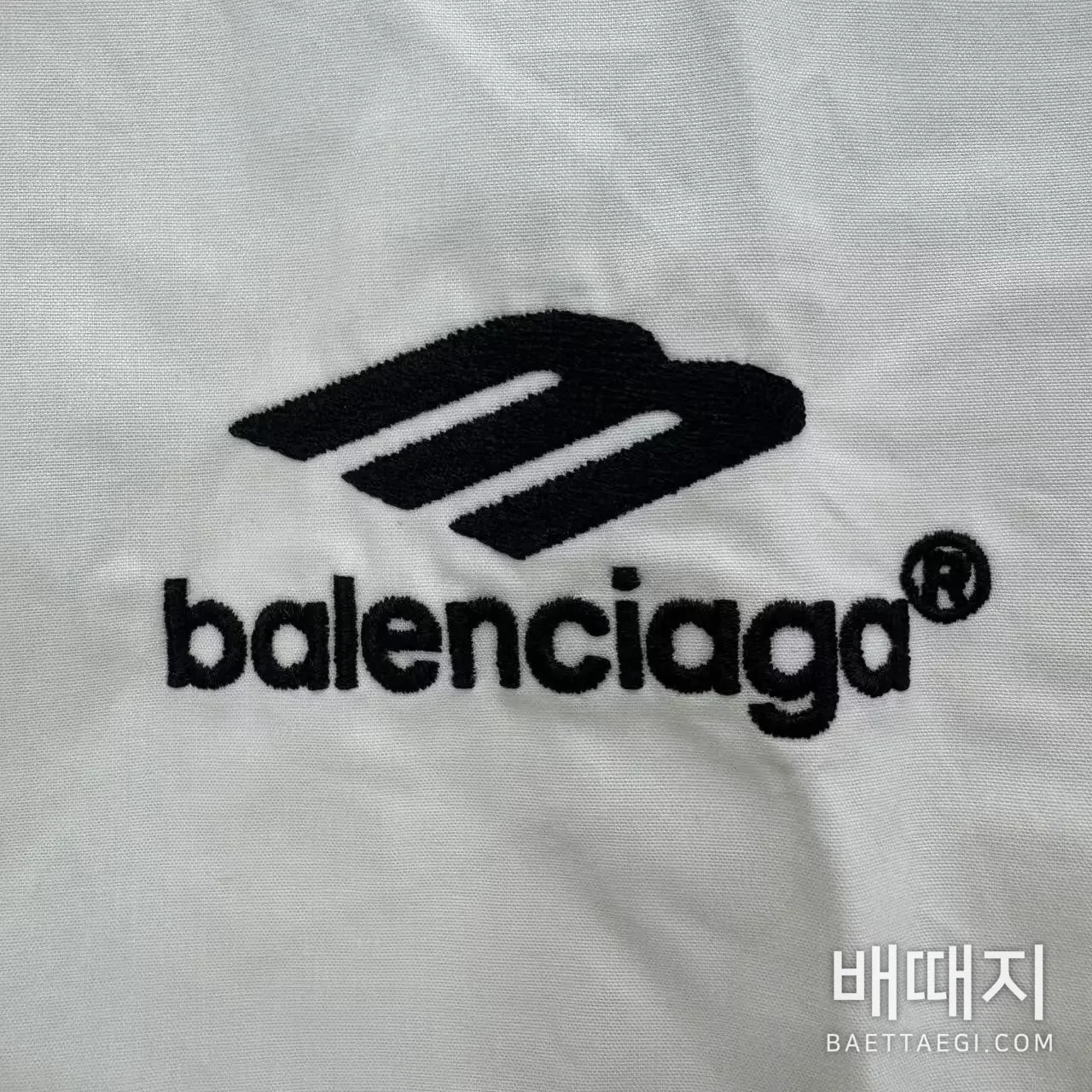 발렌시아가 남성 자수 긴팔 셔츠 검수사진 3
