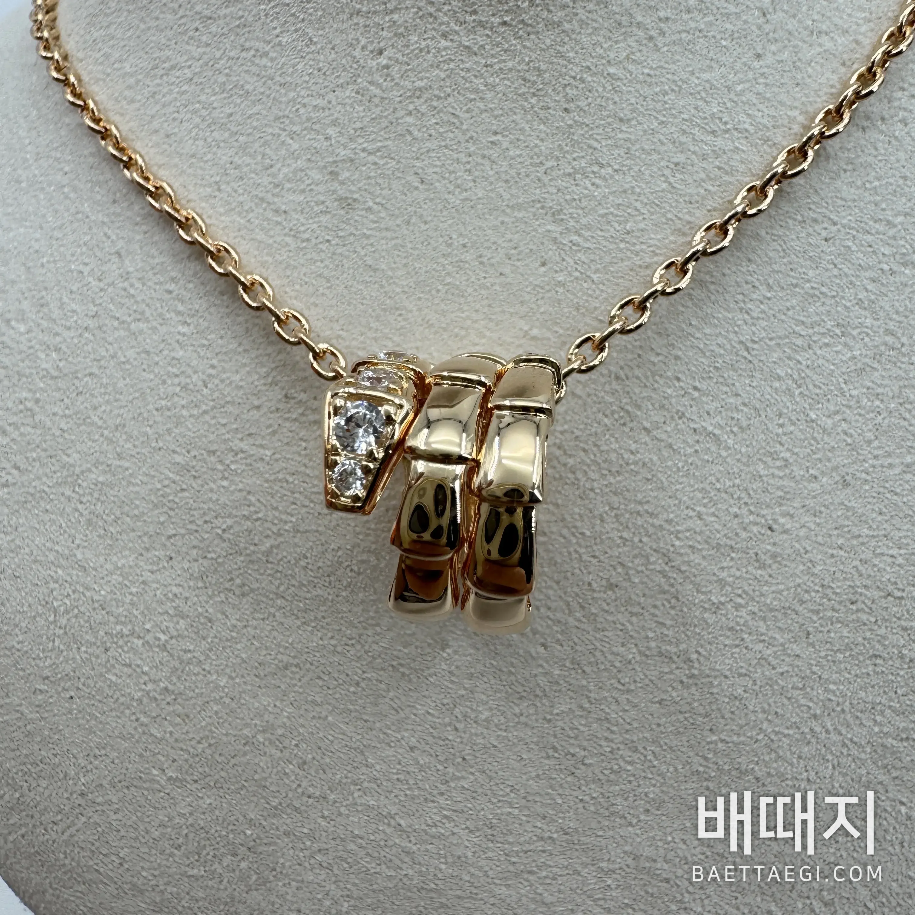 불가리 세르펜티 비퍼 다이아몬드 목걸이 검수사진 5