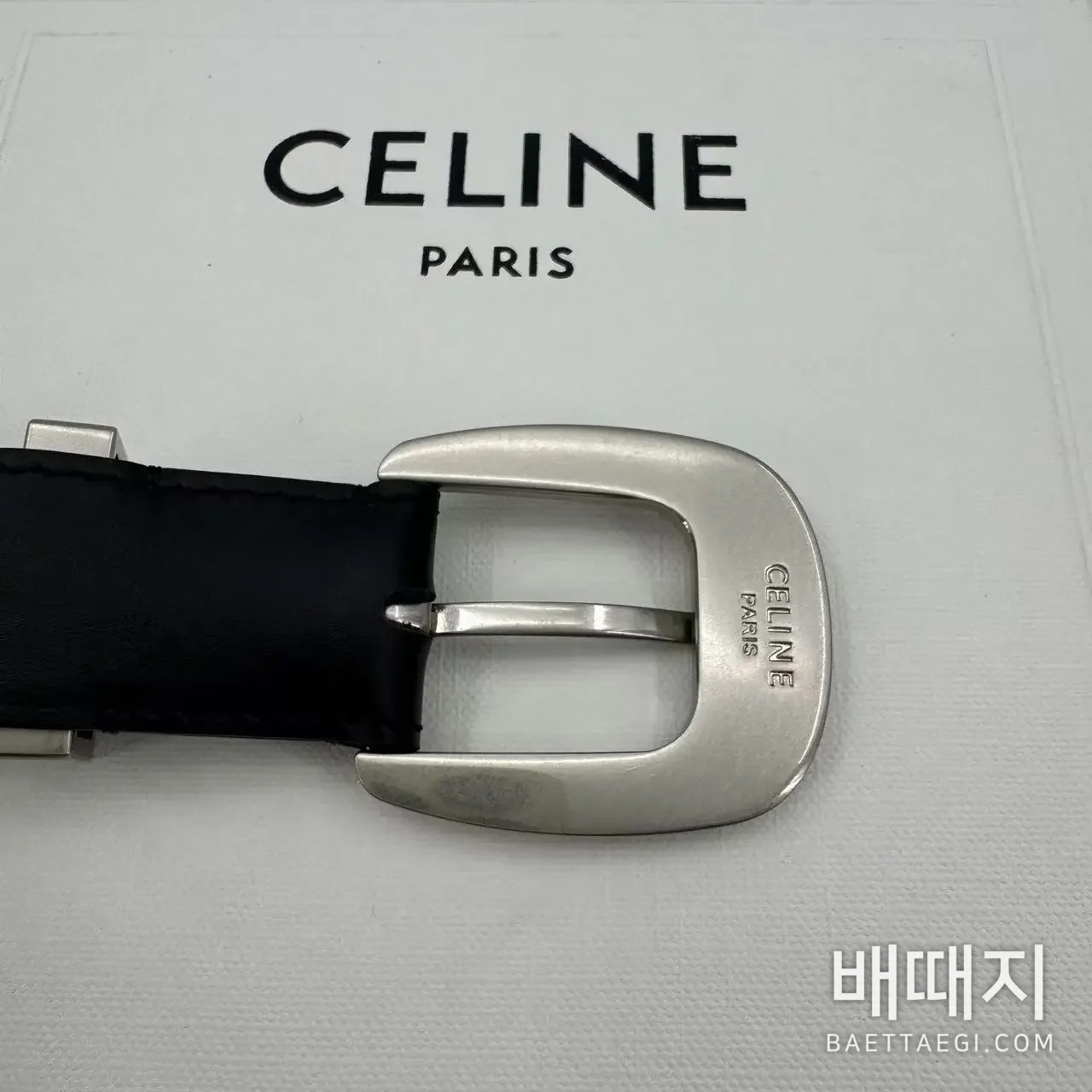 셀린느 미디엄 소가죽 웨스턴 벨트 검수사진 5