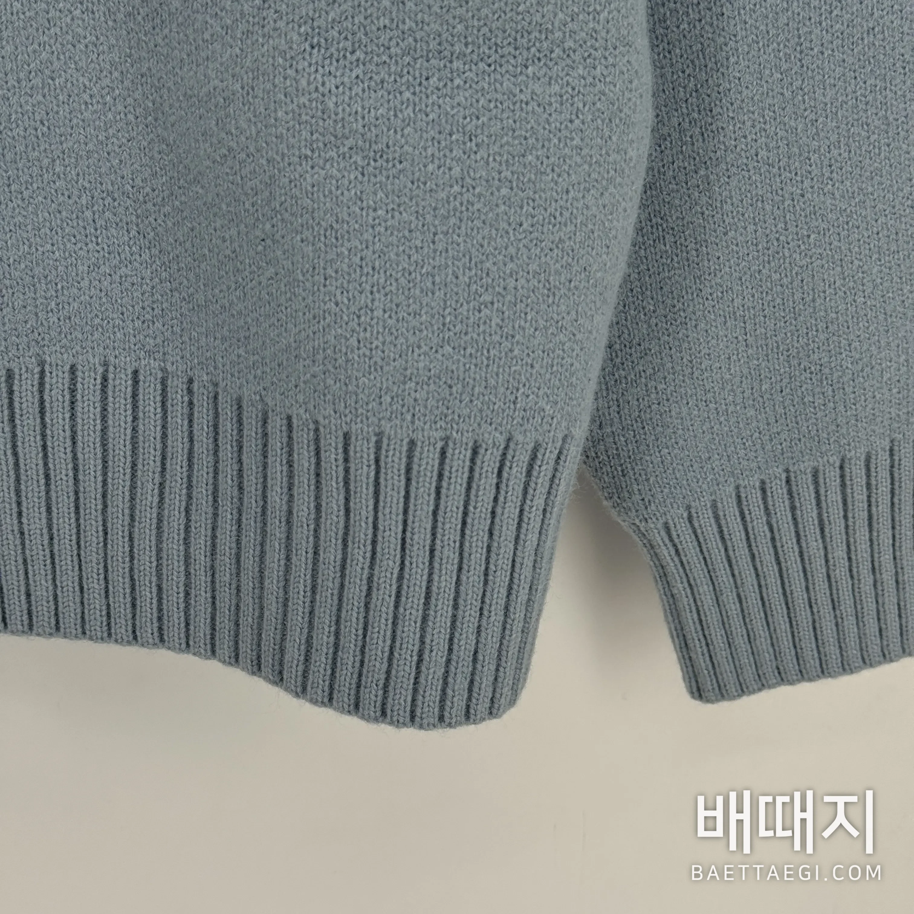 아미 하트 자카드 알파카 울 크루넥 스웨터 검수사진 5
