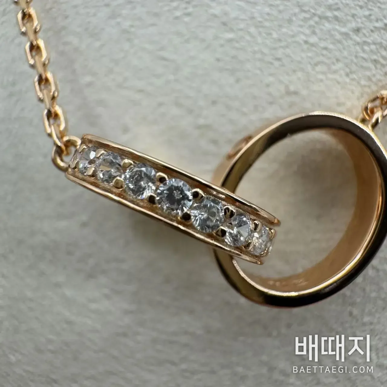 까르띠에 러브 더블링 하프파베 다이아몬드 목걸이 검수사진 4