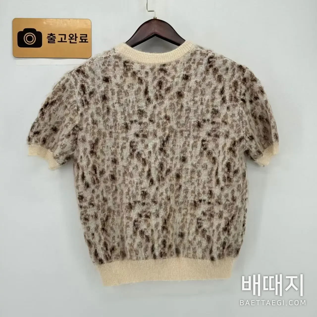 브루넬로쿠치넬리 오오야마네코 무늬 울 반팔 니트 157120 검수사진 6