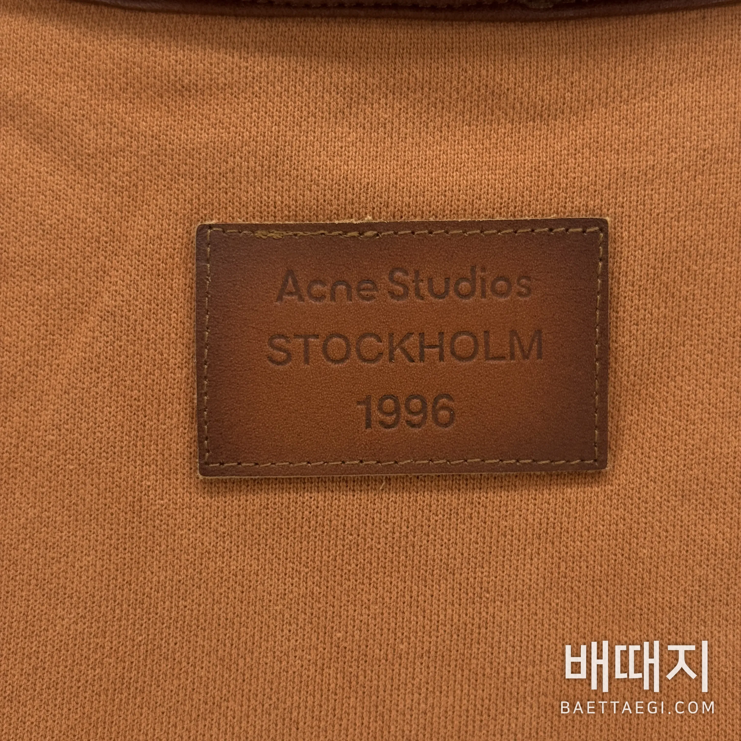 아크네스튜디오 레더 컬러 블록 스트라이프 스웨트셔츠 긴팔 검수사진 5