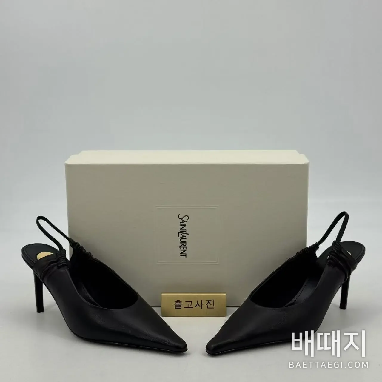 생로랑 스퀘어 토 오픈 백 샌들 검수사진 1