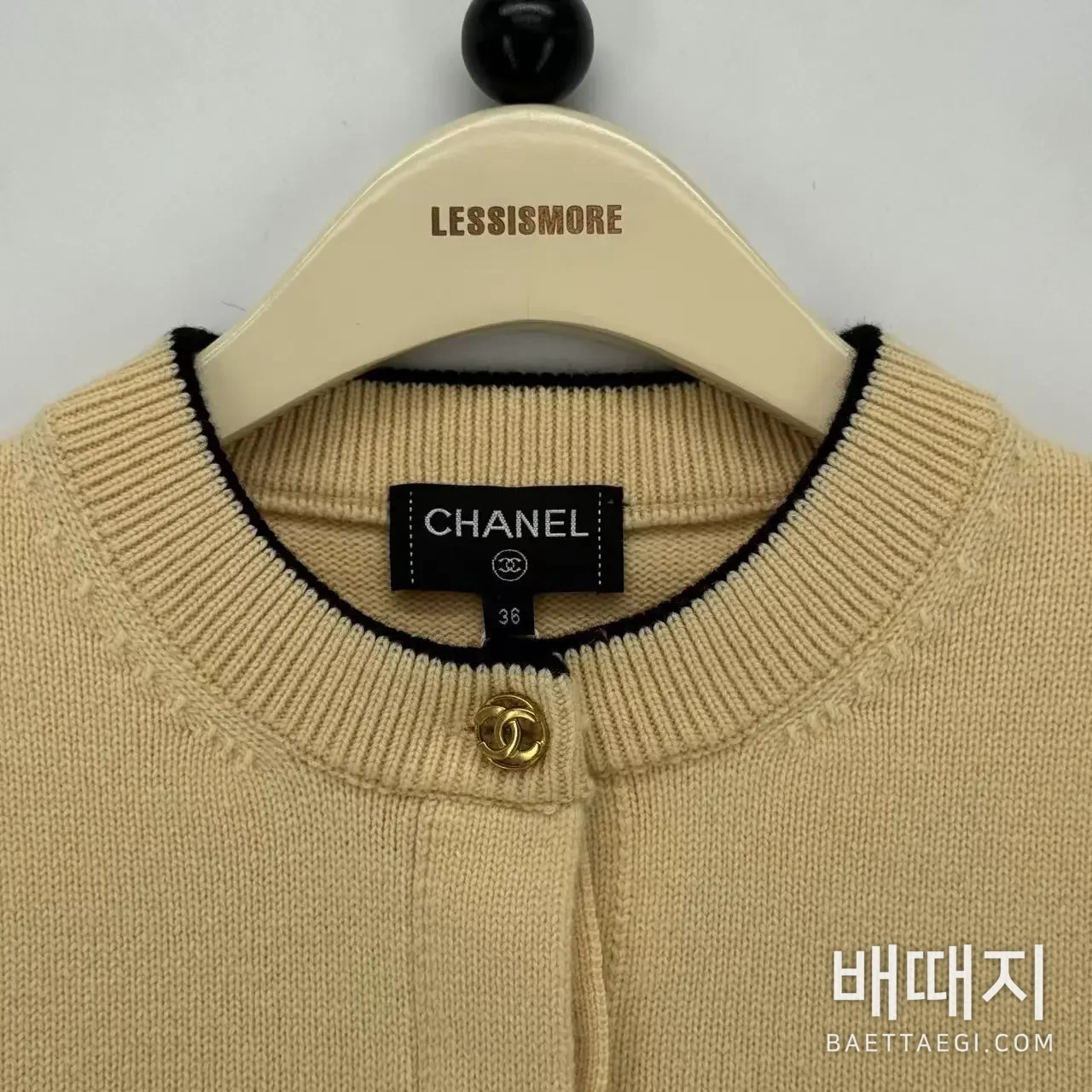 샤넬 크루넥 컬러블록 메탈 버튼 자켓 검수사진 2