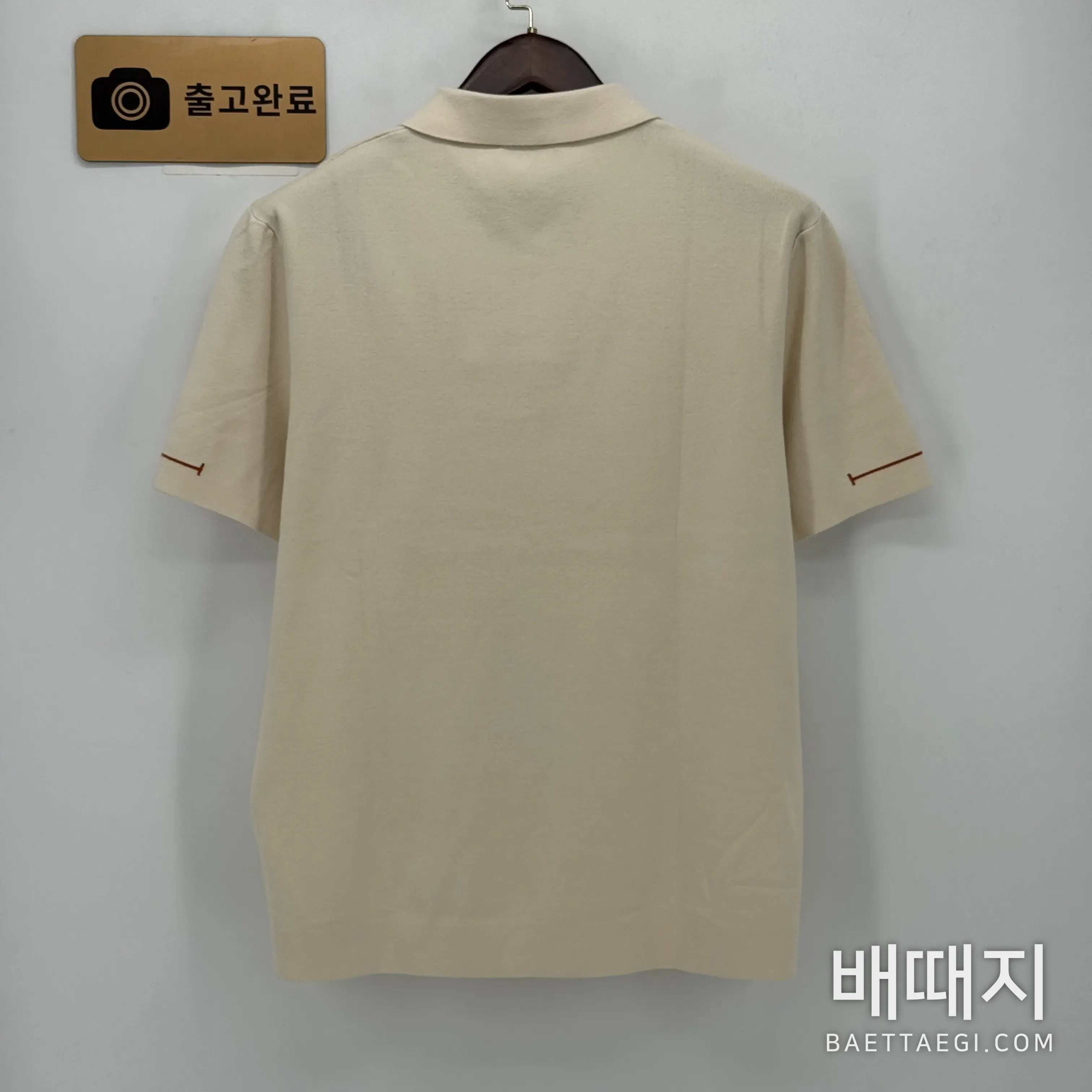 에르메스 H자형 라펠 슬림핏 남성 니트 반팔 티셔츠 156725 검수사진 7