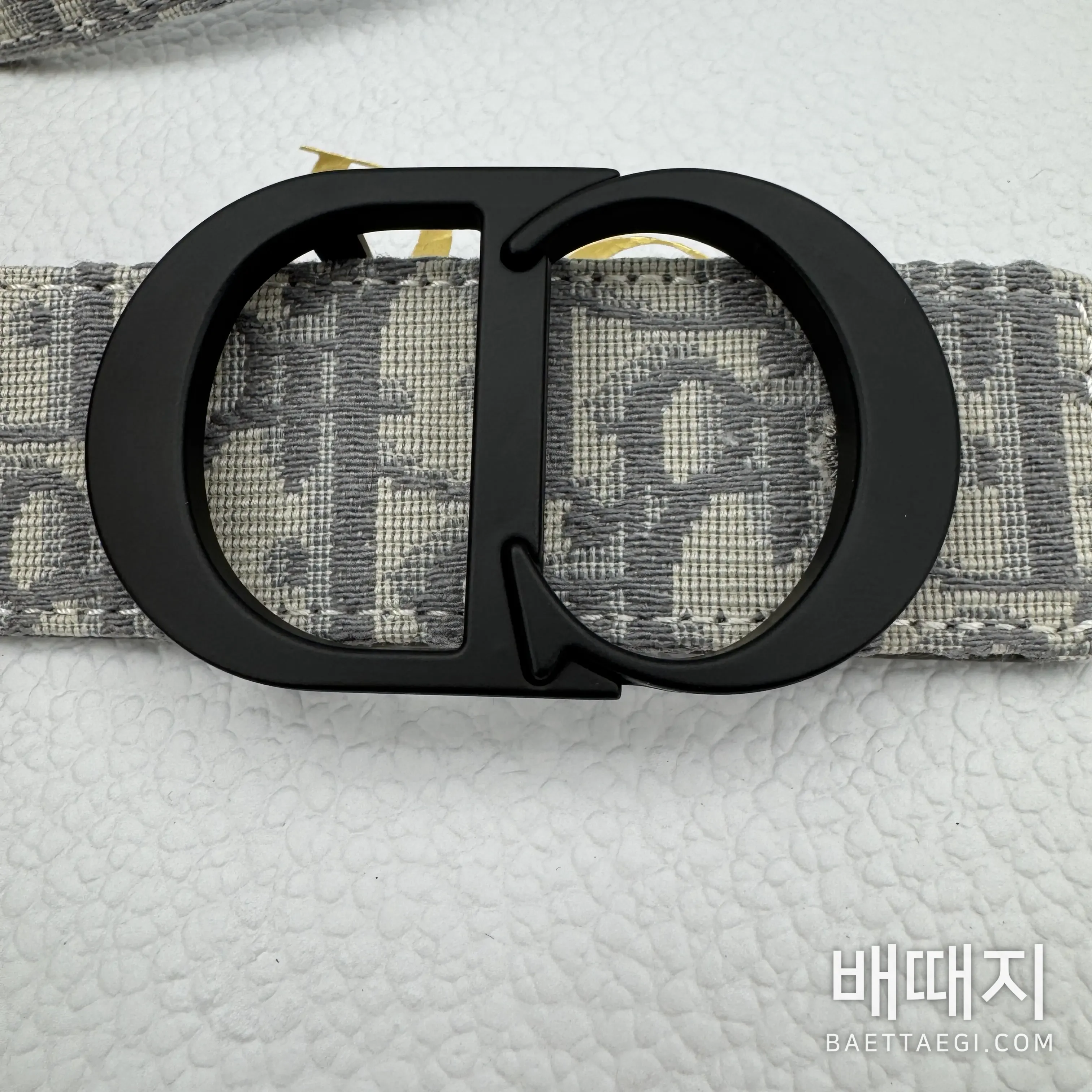 디올 CD 로고 양면 가죽 벨트 검수사진 2
