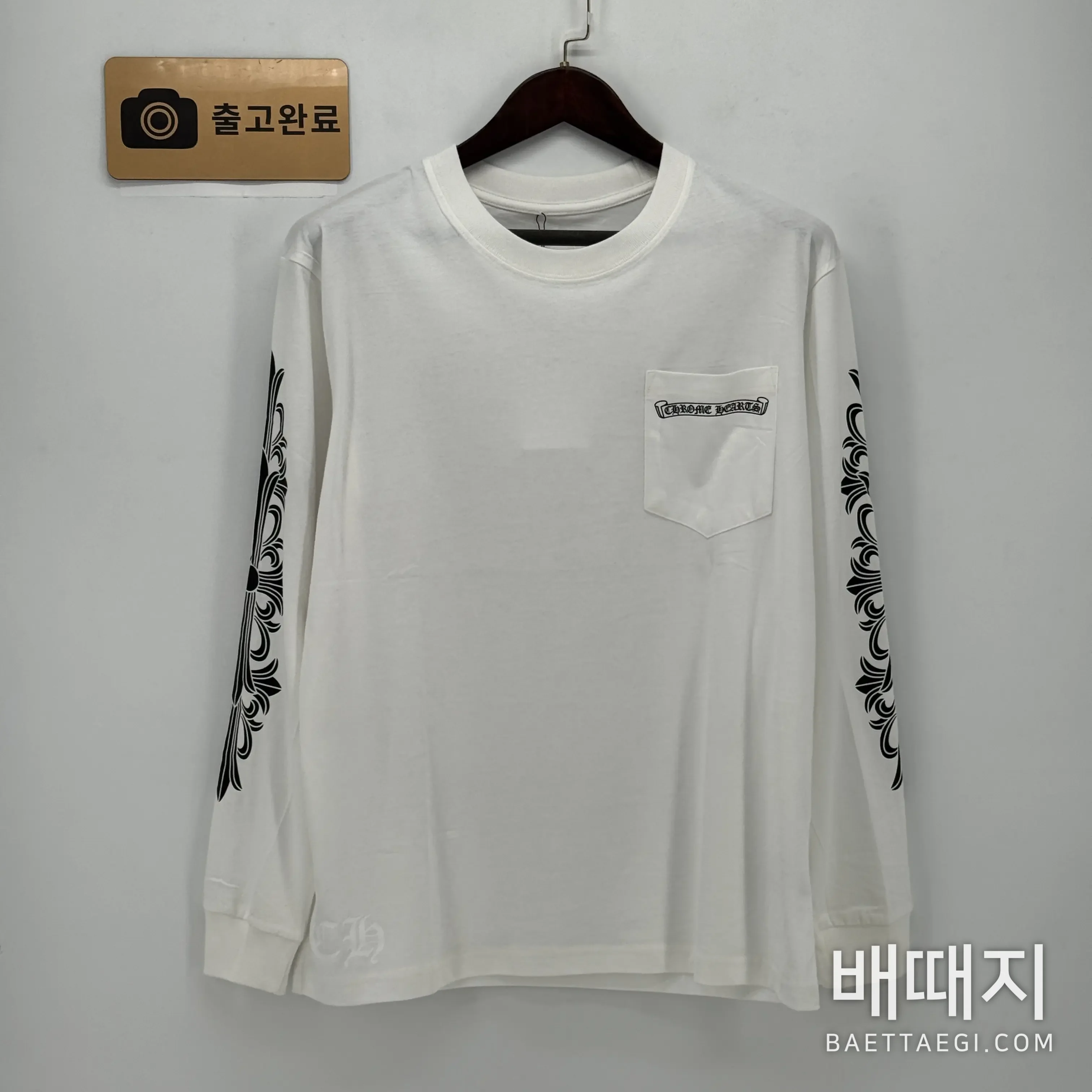 크롬하츠 크로스 프린트 헤비웨이트 긴팔 티셔츠 검수사진 1