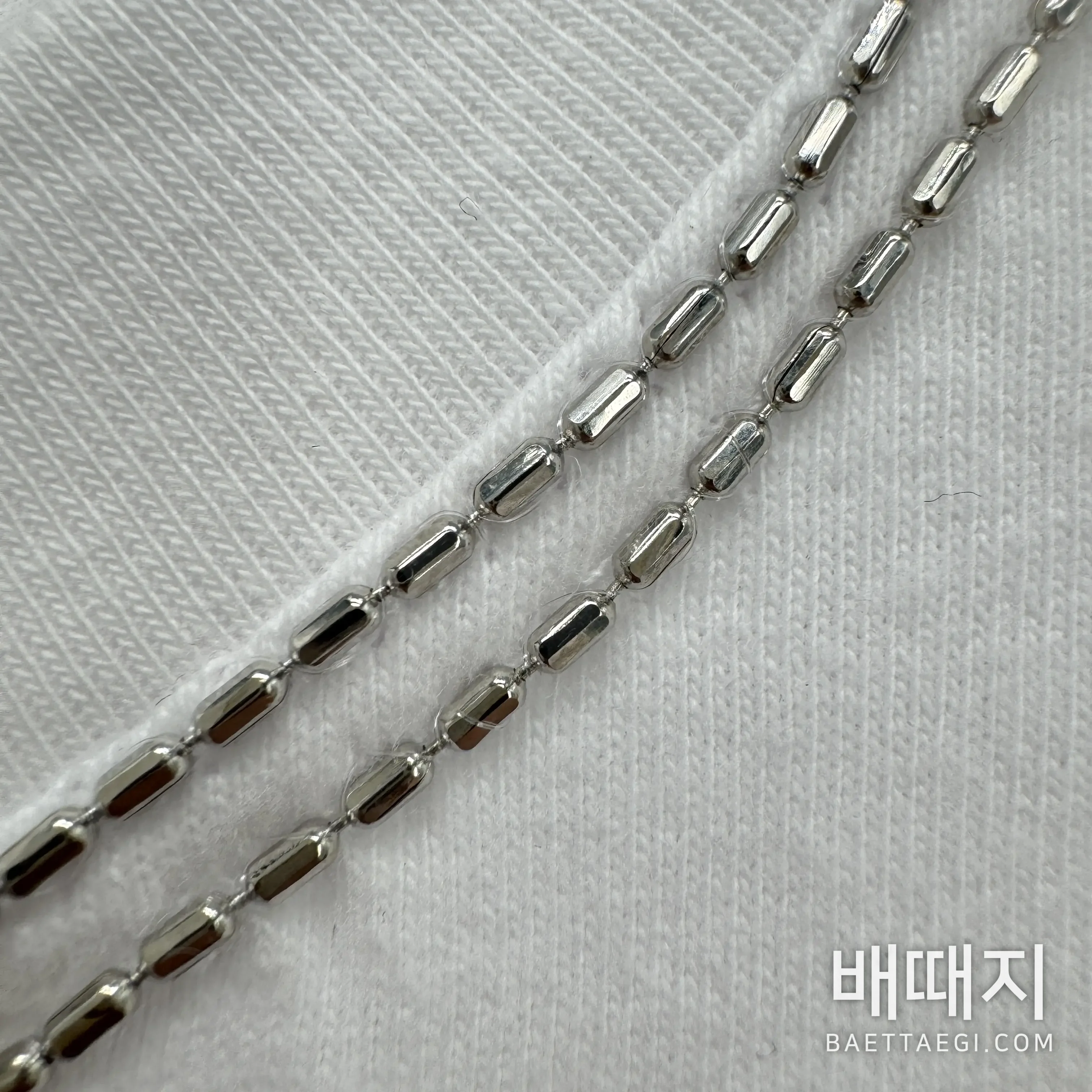 브루넬로쿠치넬리 비즈 장식 크루넥 코튼 반팔 티셔츠 검수사진 5