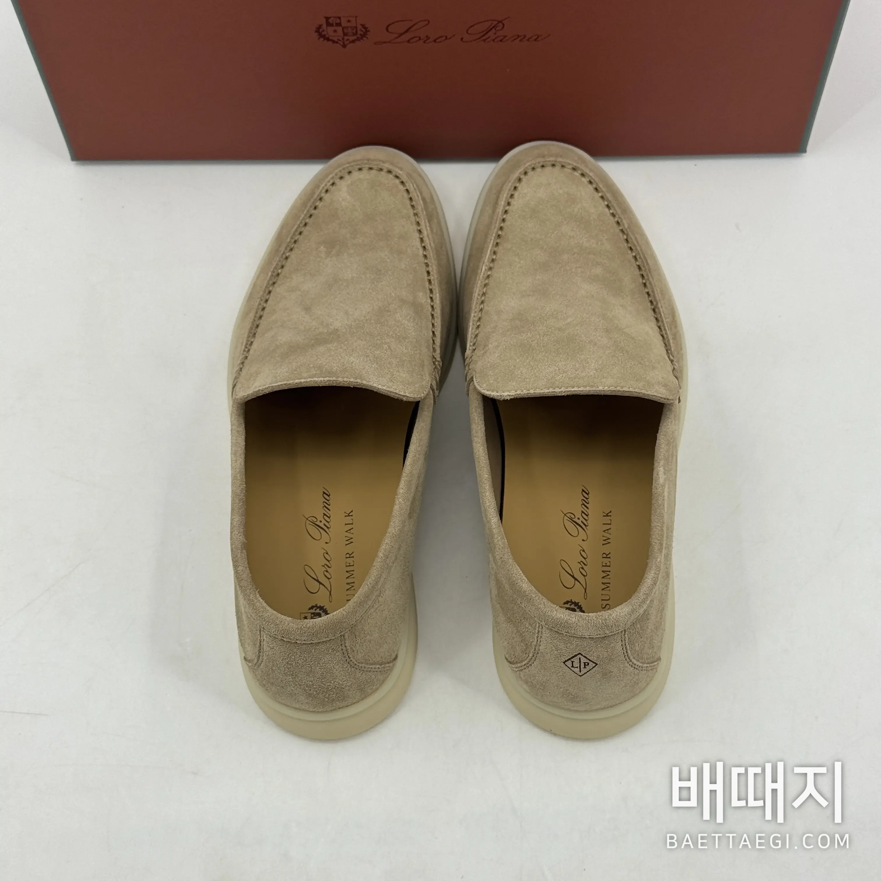 로로피아나 발수 가공 카프 스킨 화이트 로퍼 검수사진 5