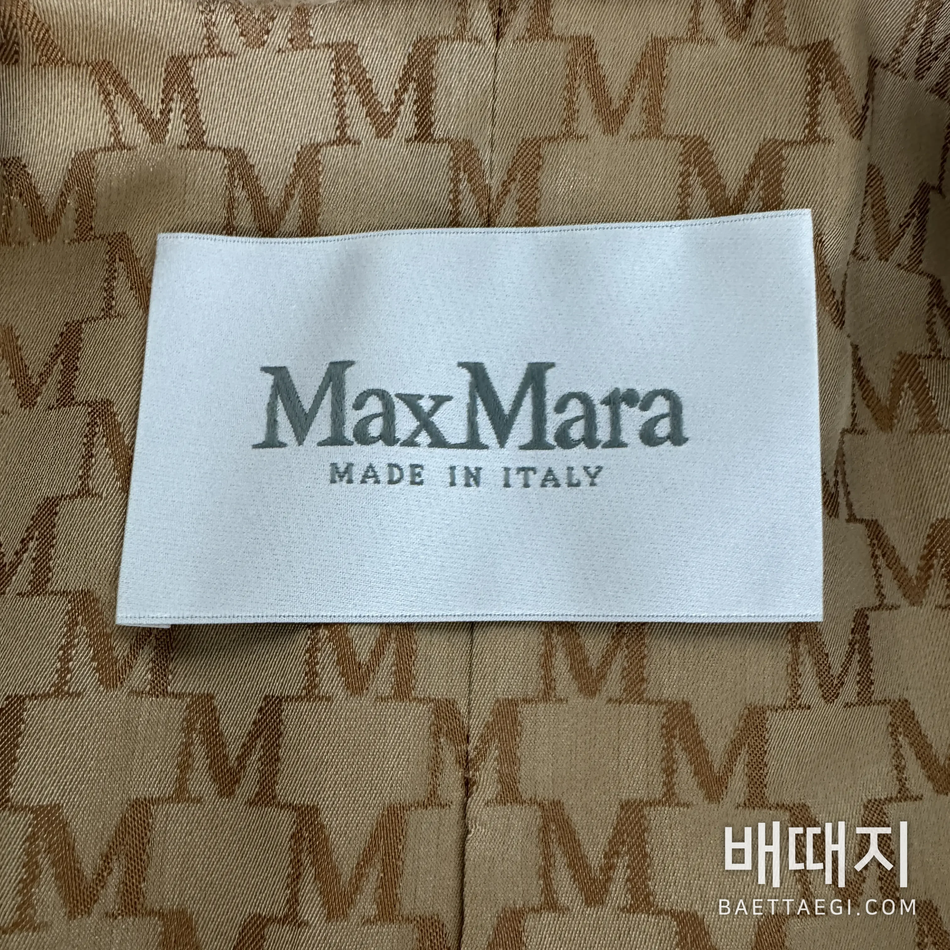 캐시미어 코트 카멜 검수사진 6