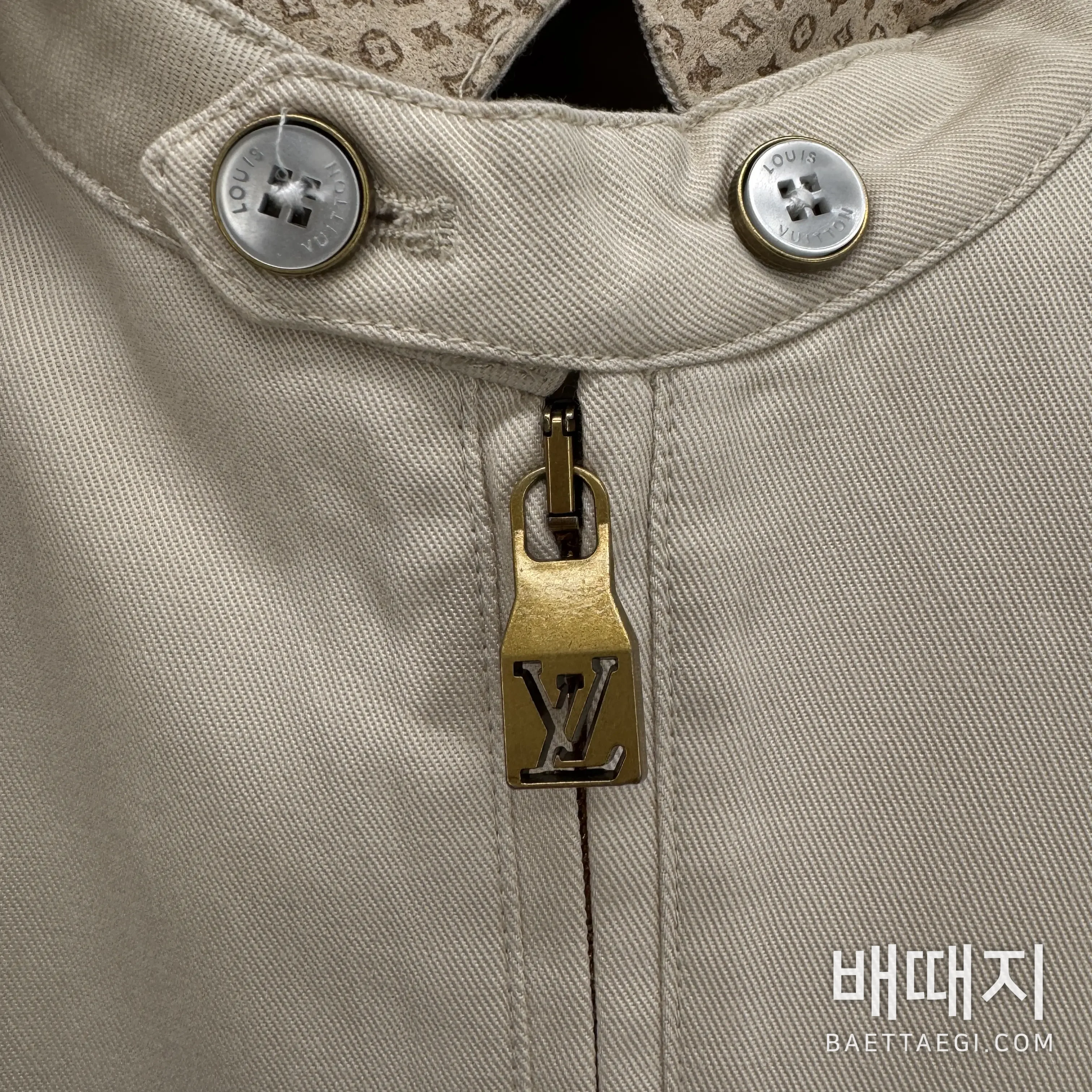 루이비통 가죽 라벨 트윌 남성 자켓 검수사진 2