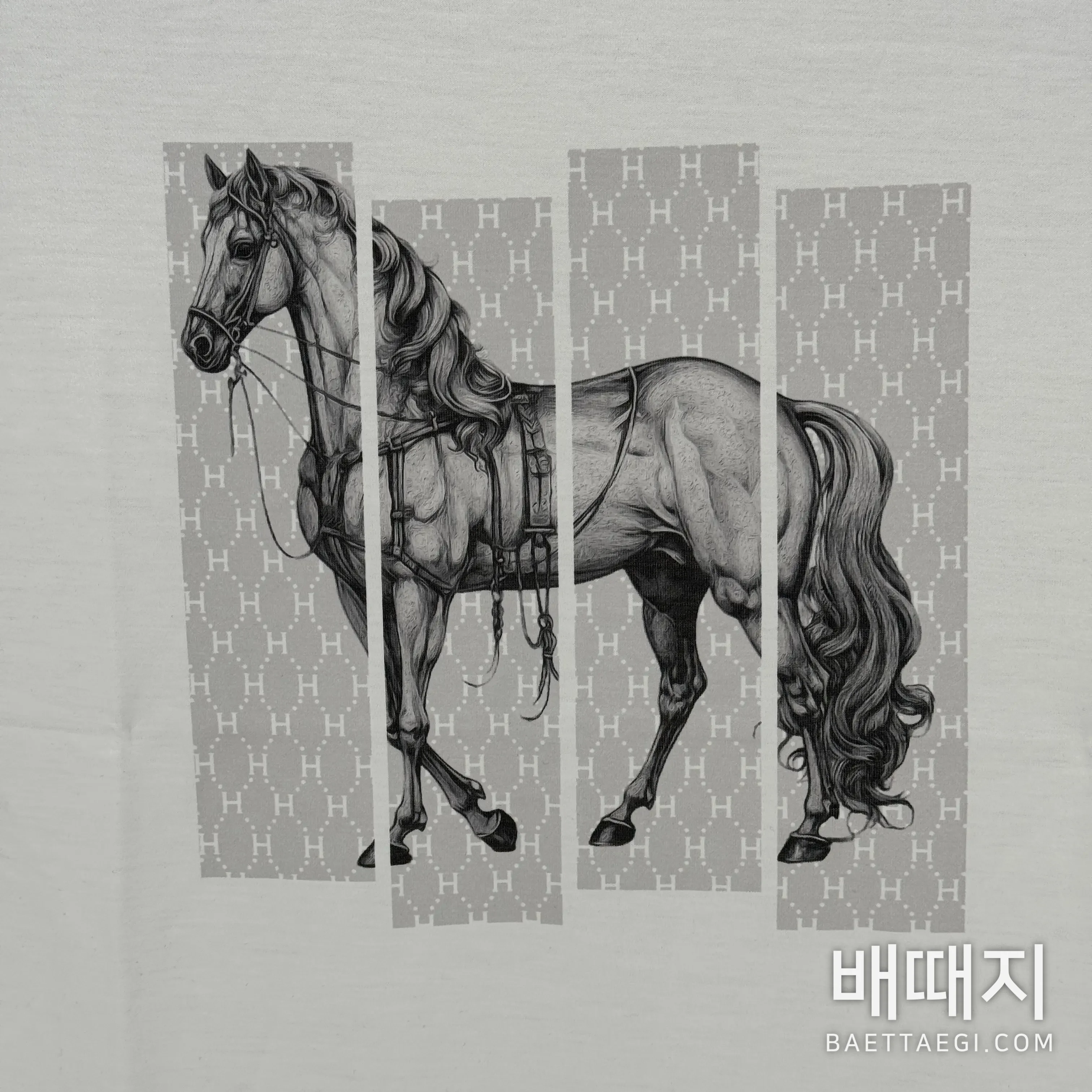 에르메스 남성 크루넥 반팔 티셔츠 검수사진 4