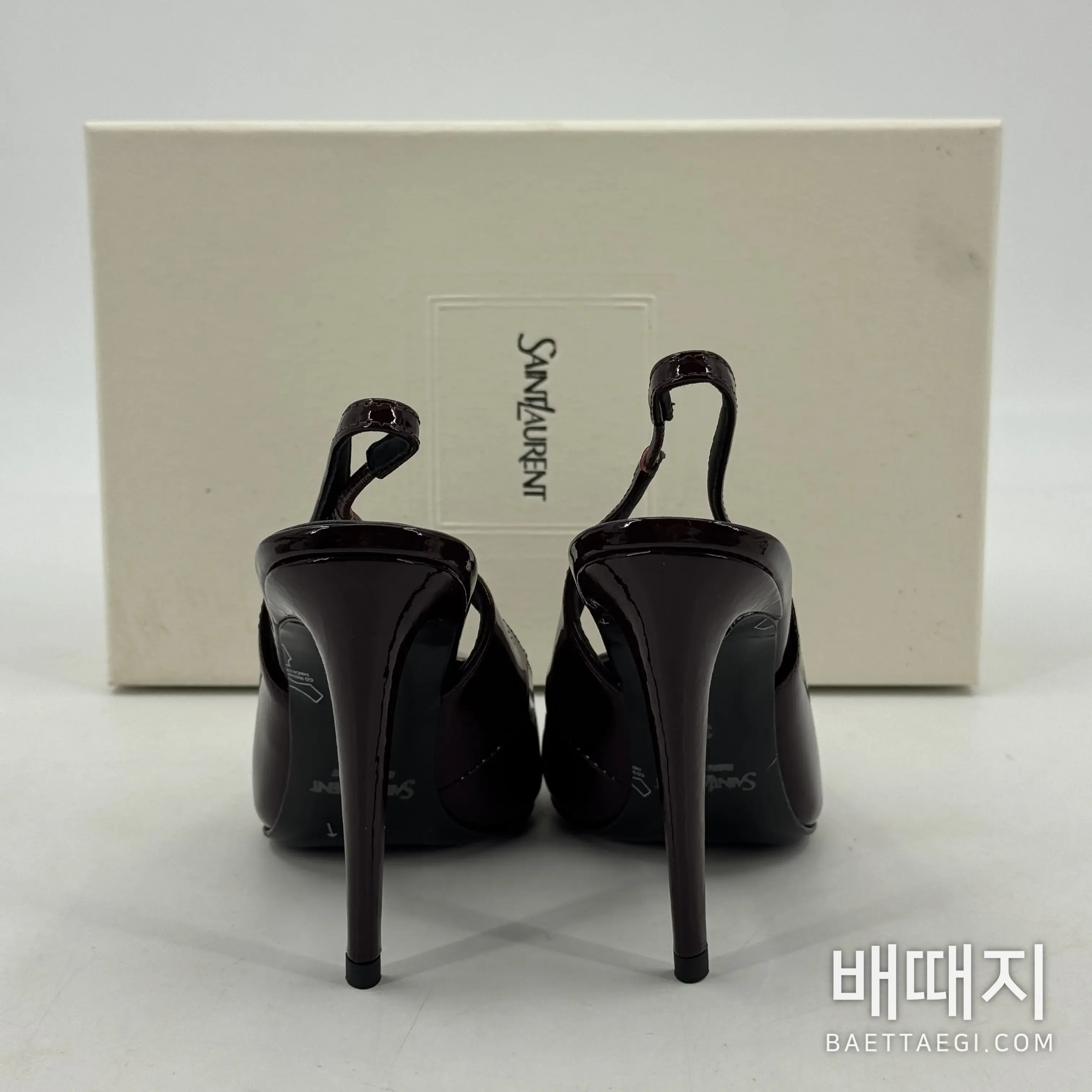 생로랑 오피움 펌프스 여성 에나멜가죽 뾰족한 앞코 검수사진 3