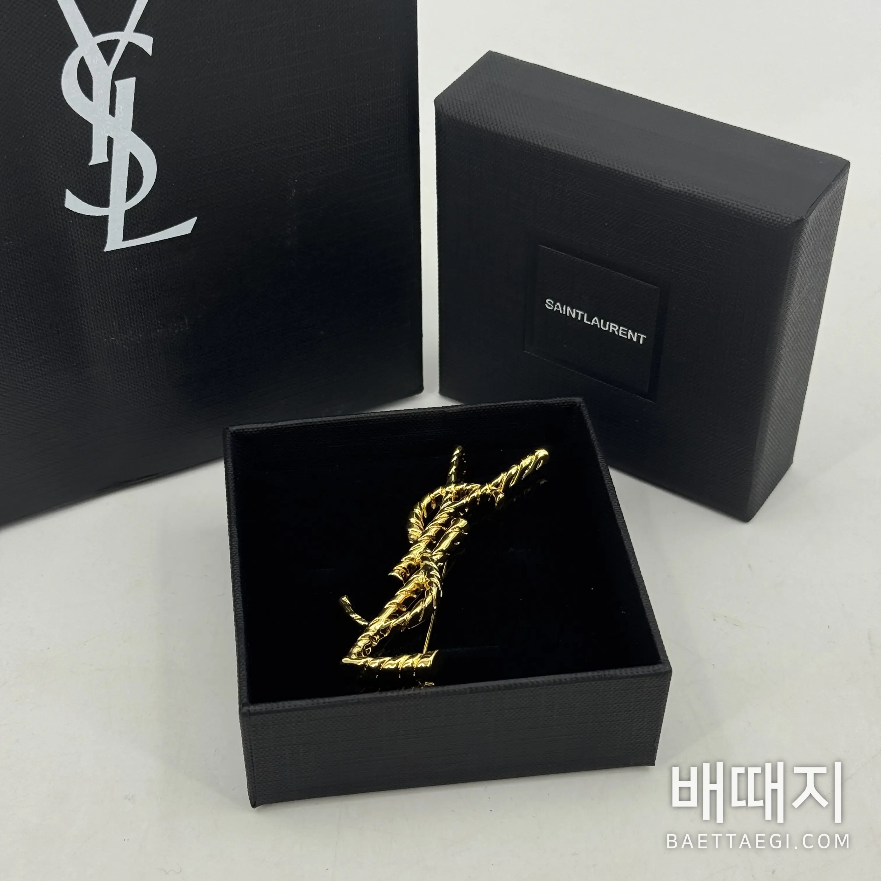 생로랑 리브 디자인 브로치 178232 검수사진 6