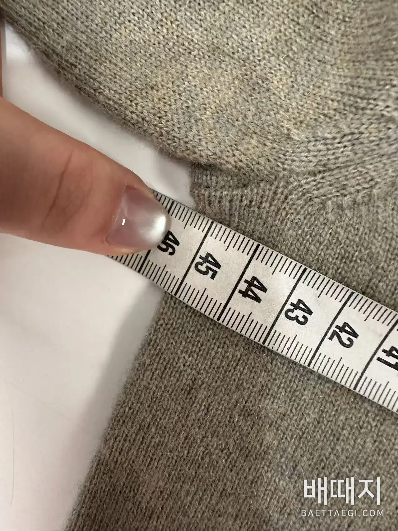 가디건 카키 니트가디건 검수사진 5