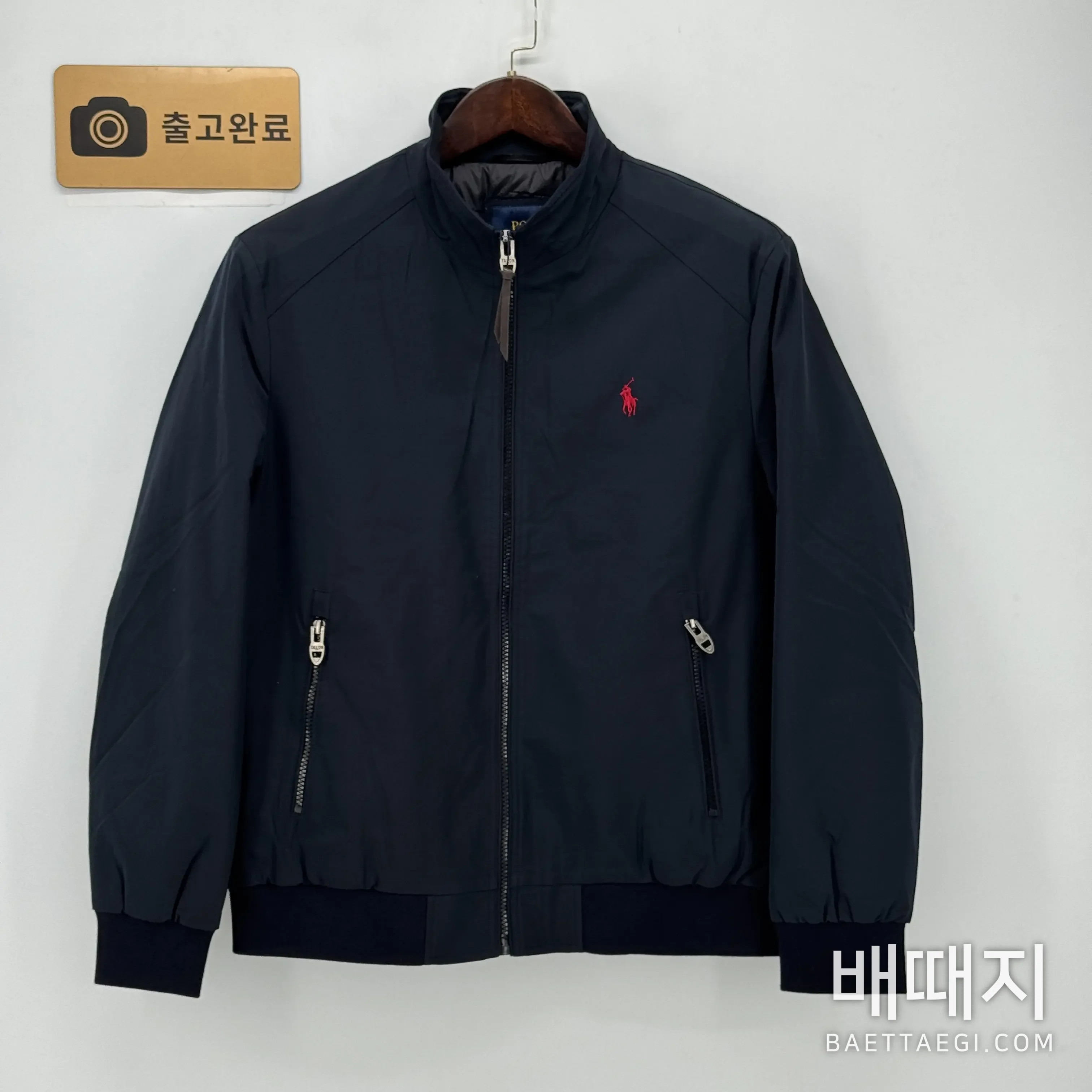 폴로 스탠드 카라 다운 봄버 남성 자켓 검수사진 1