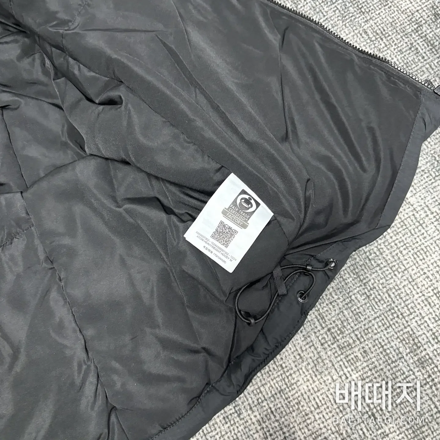 아크테릭스 [TZ] 아톰 LT 후디 2.0 블랙 200179 Arc'teryx Atom LT Hoodie 2.0 검수사진 4